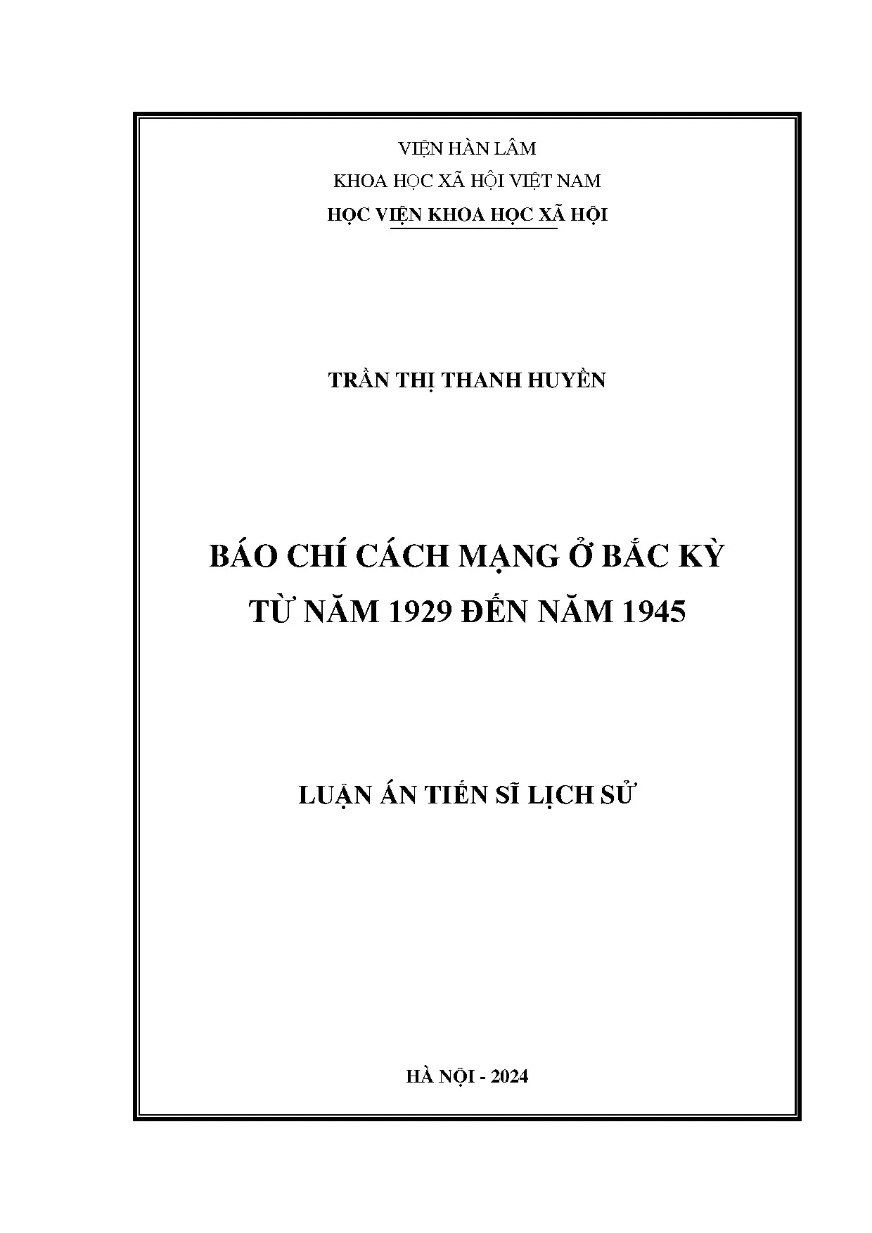 Lịch sử báo chí cách mạng Bắc Kỳ giai đoạn 1929-1945