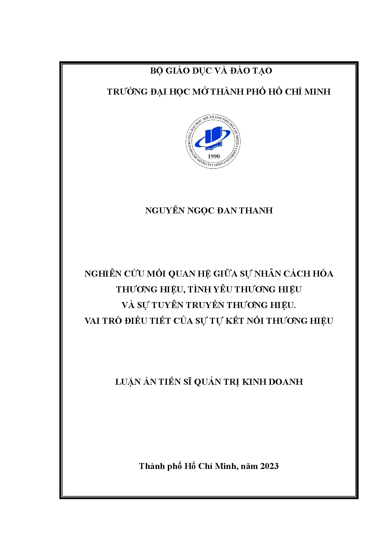 Nhân cách hóa, tình yêu, tuyên truyền thương hiệu: Tự kết nối