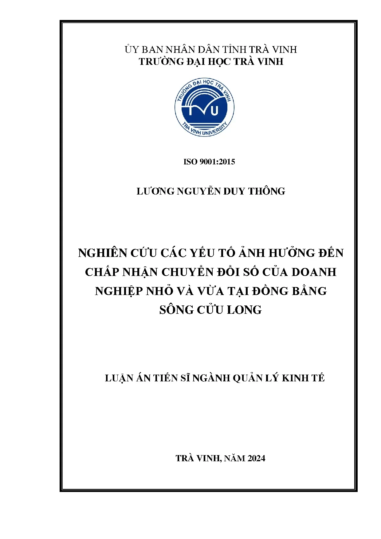 Yếu tố ảnh hưởng chấp nhận chuyển đổi số DNNVV ĐBSCL