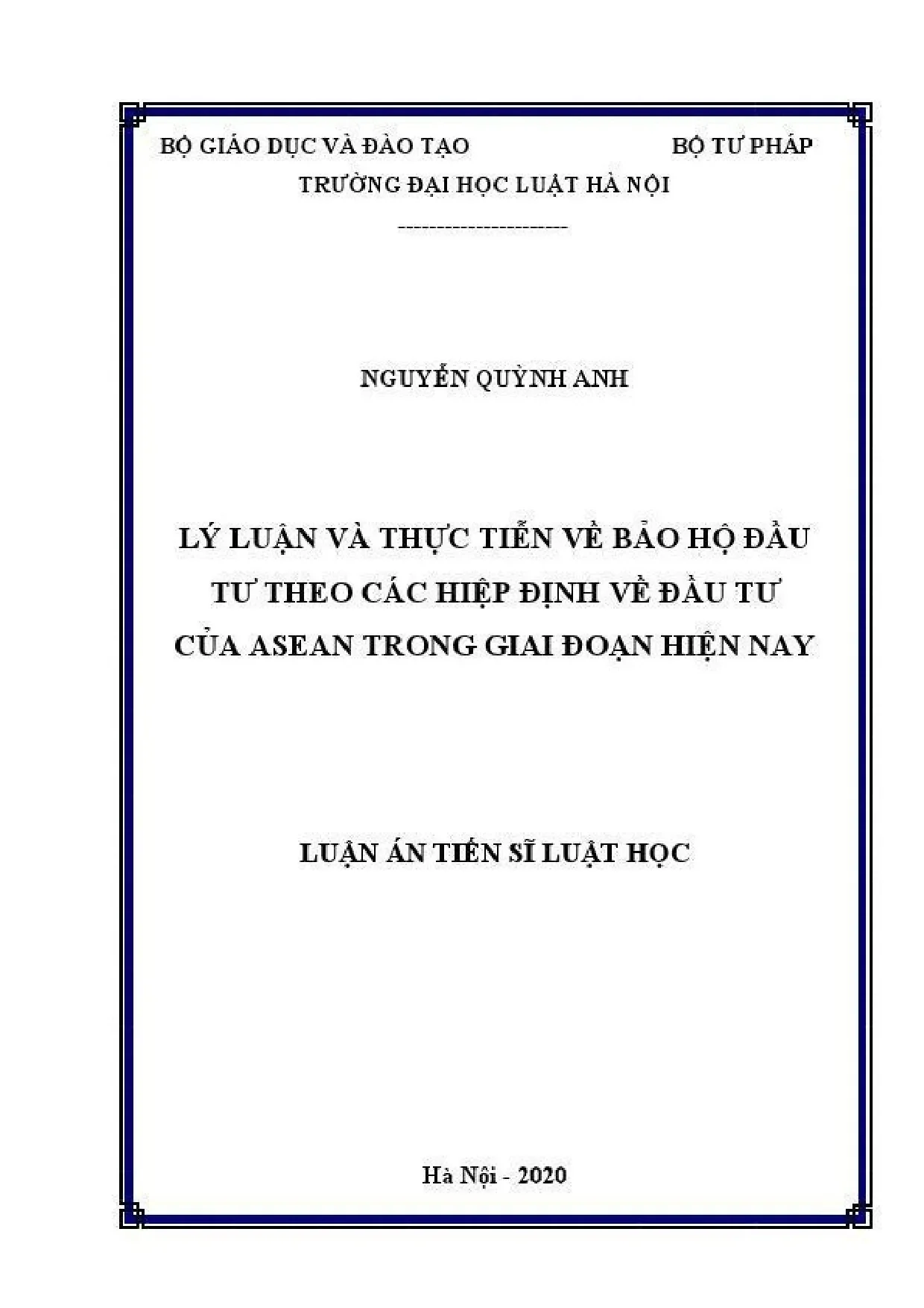 Bảo hộ đầu tư theo hiệp định ASEAN giai đoạn hiện nay