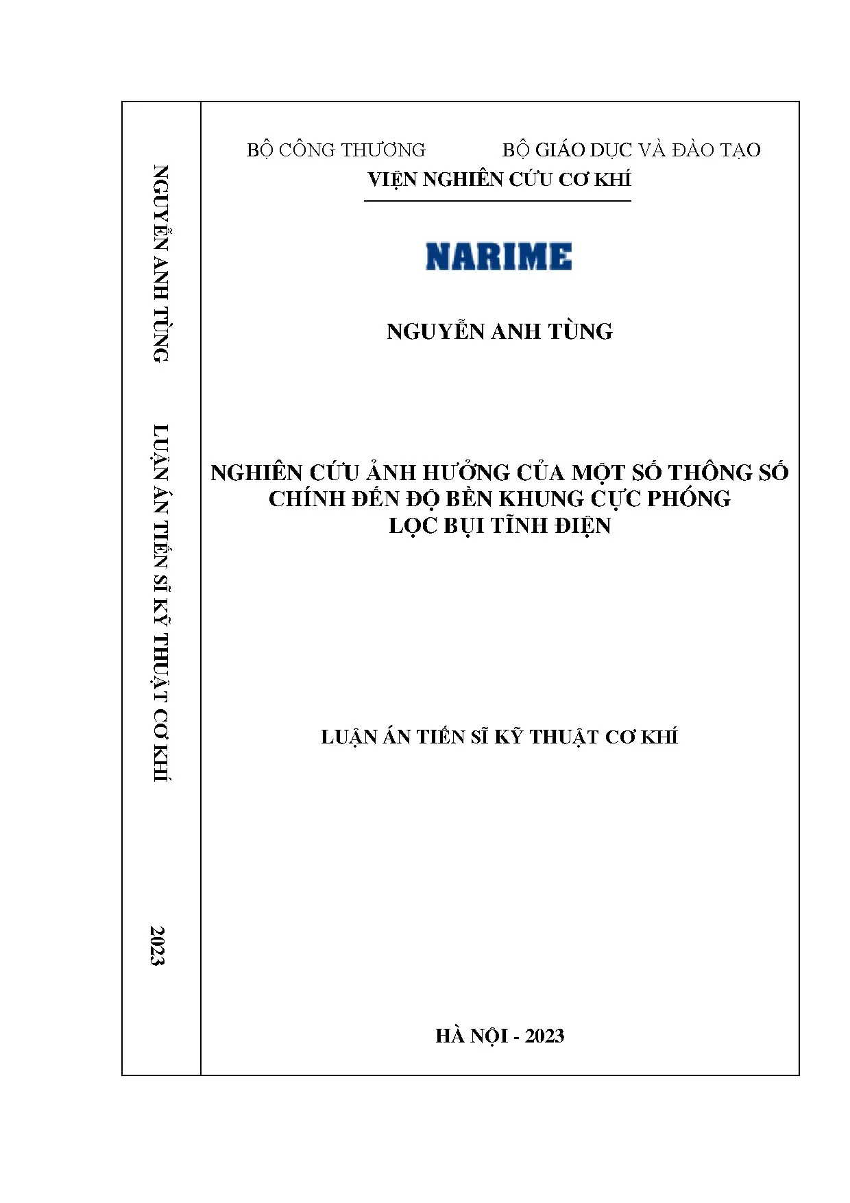 Nghiên cứu ảnh hưởng thông số đến độ bền cực phóng lọc bụi tĩnh điện