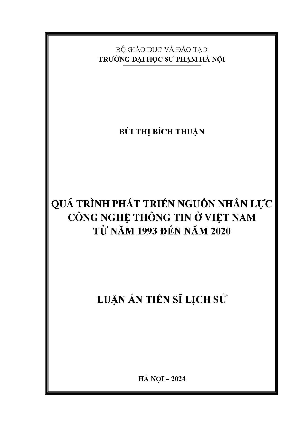 Phát triển Nguồn Nhân Lực CNTT Việt Nam 1993-2020