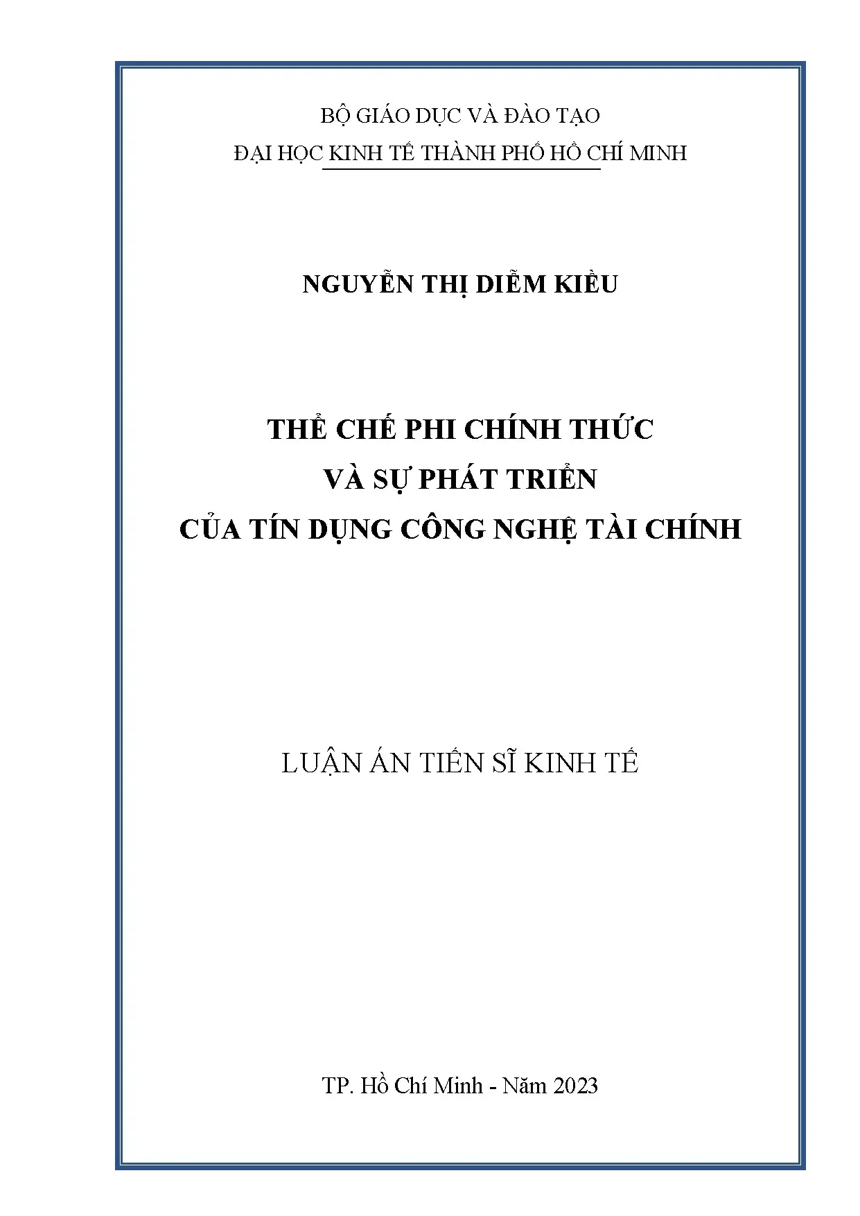 Thể chế phi chính thức tác động phát triển tín dụng Fintech