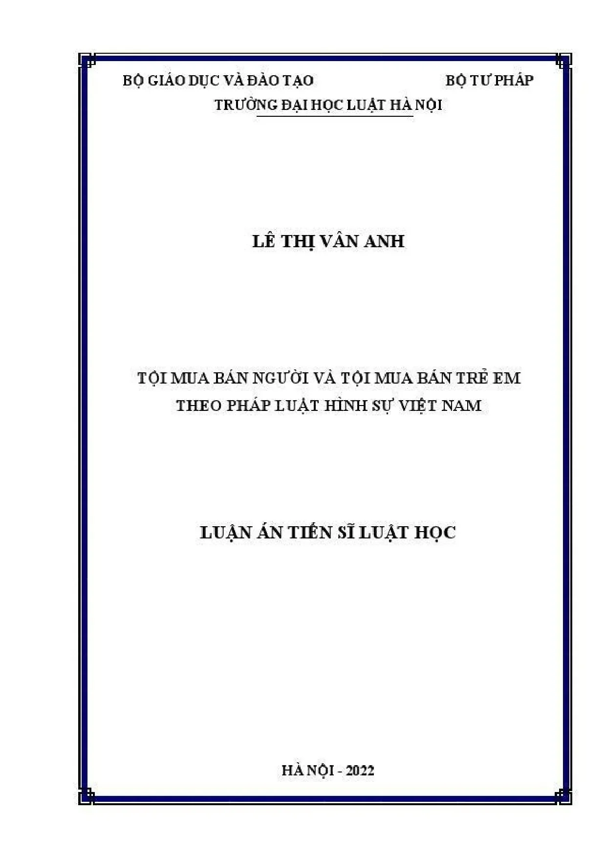 Tội mua bán người & trẻ em theo pháp luật hình sự Việt Nam