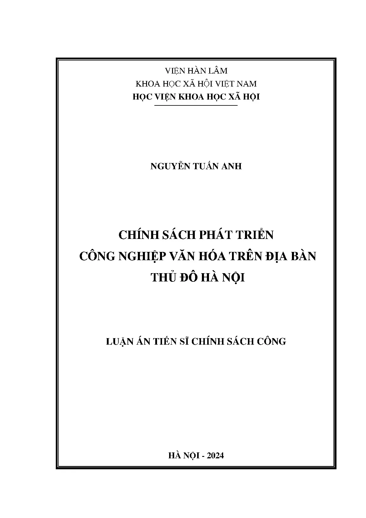 Chính sách phát triển công nghiệp văn hóa Thủ đô Hà Nội