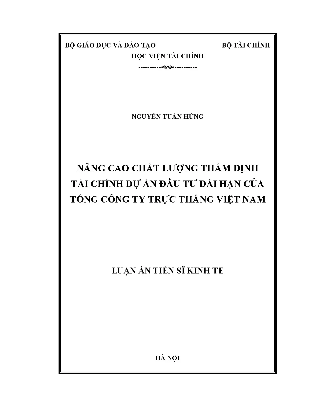Nâng cao chất lượng thẩm định tài chính dự án đầu tư