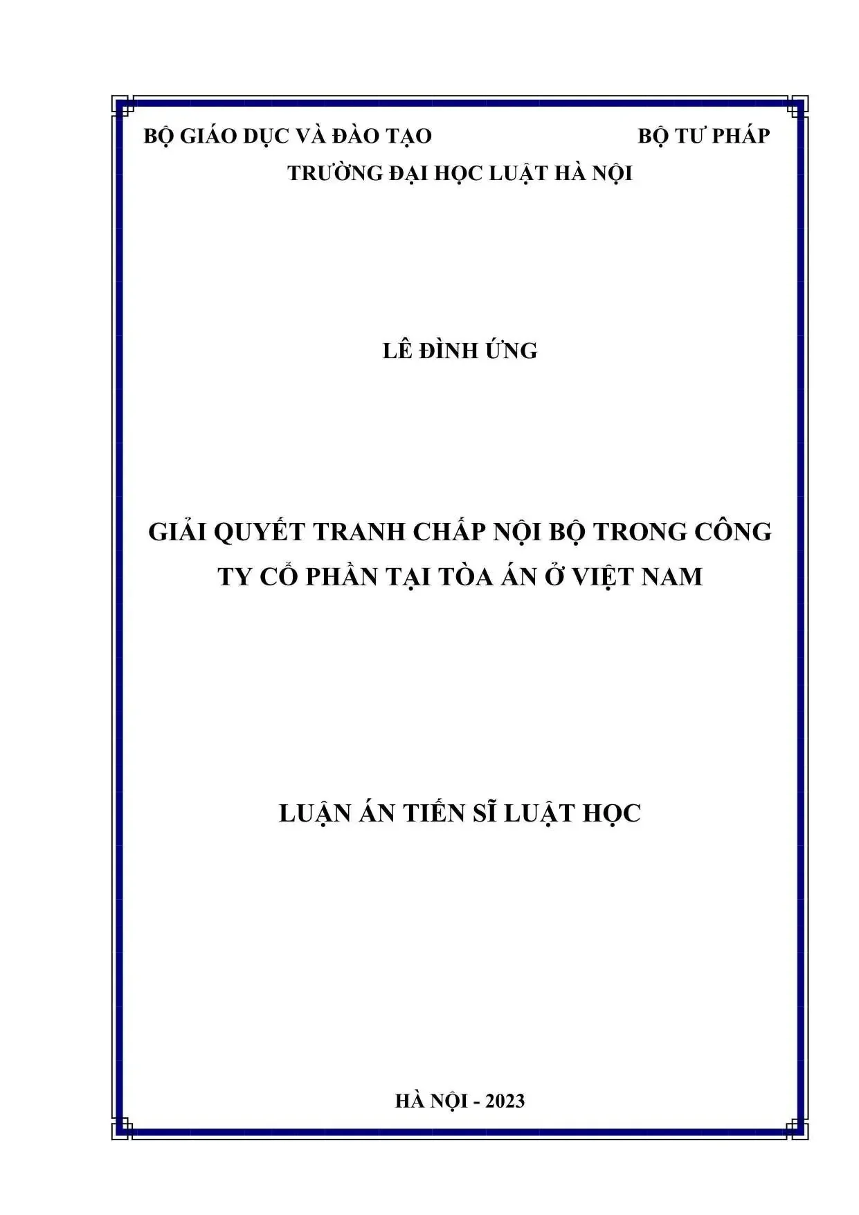 Giải quyết tranh chấp nội bộ công ty cổ phần tại Tòa án Việt Nam