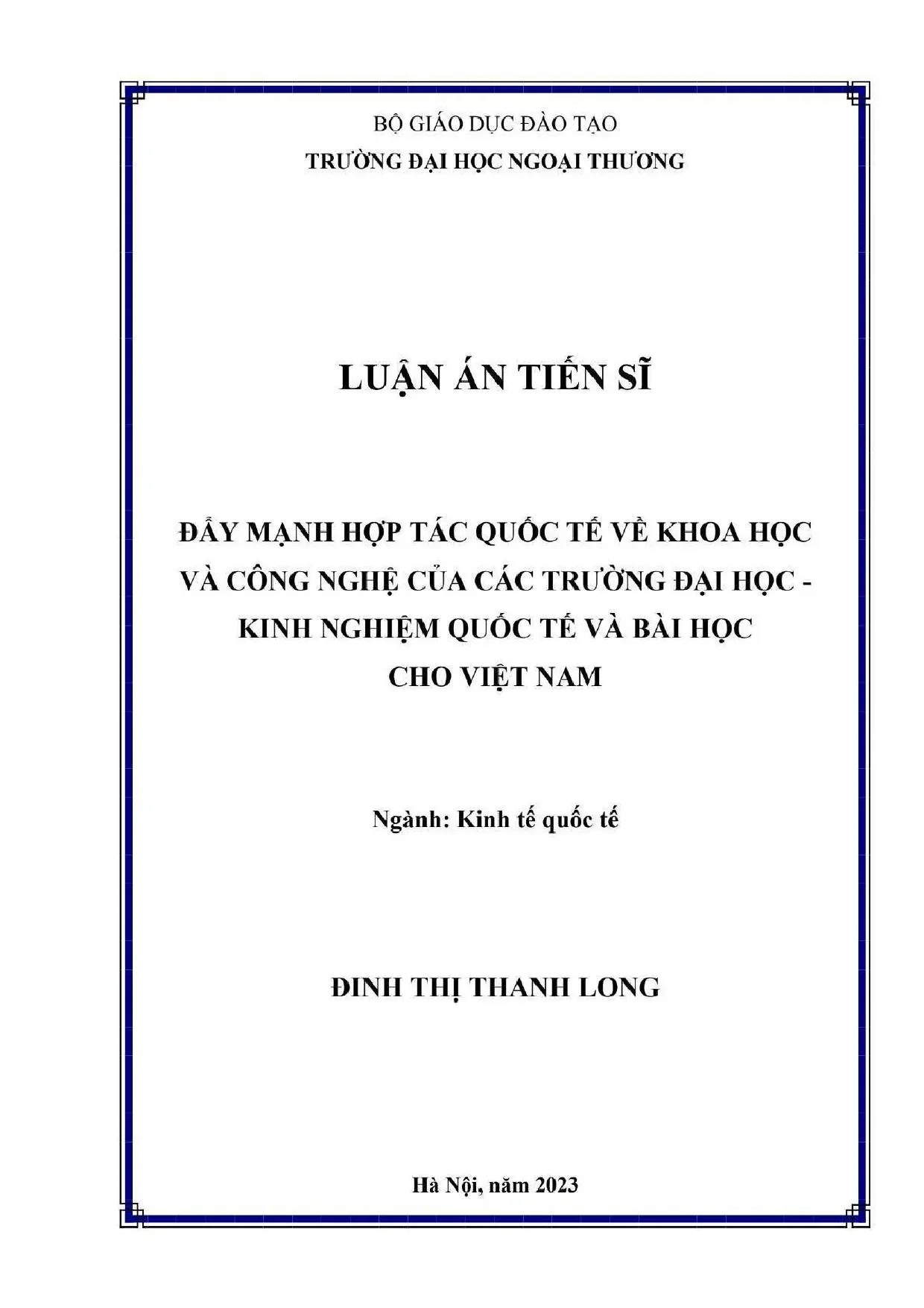 Đẩy mạnh hợp tác quốc tế về khoa học và công nghệ của các tr