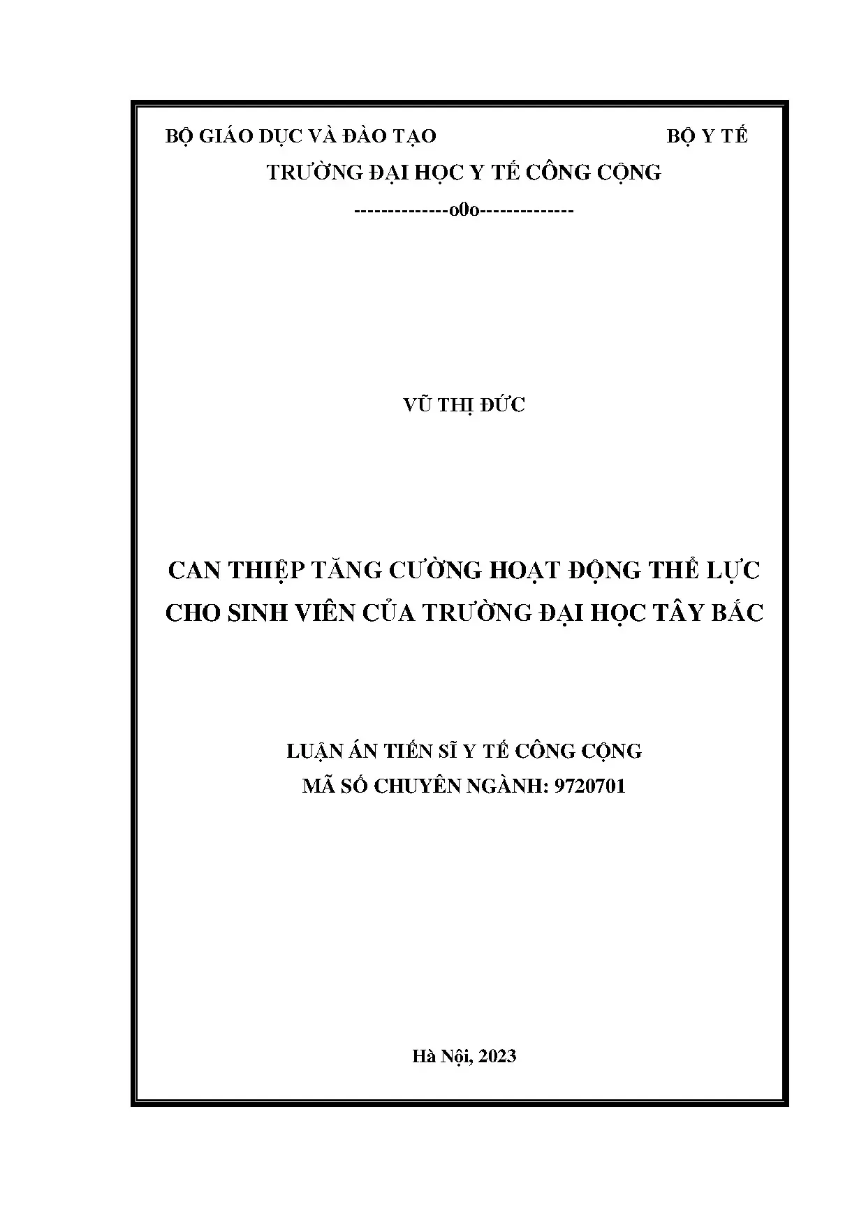 Can thiệp tăng cường hoạt động thể lực sinh viên ĐH Tây Bắc