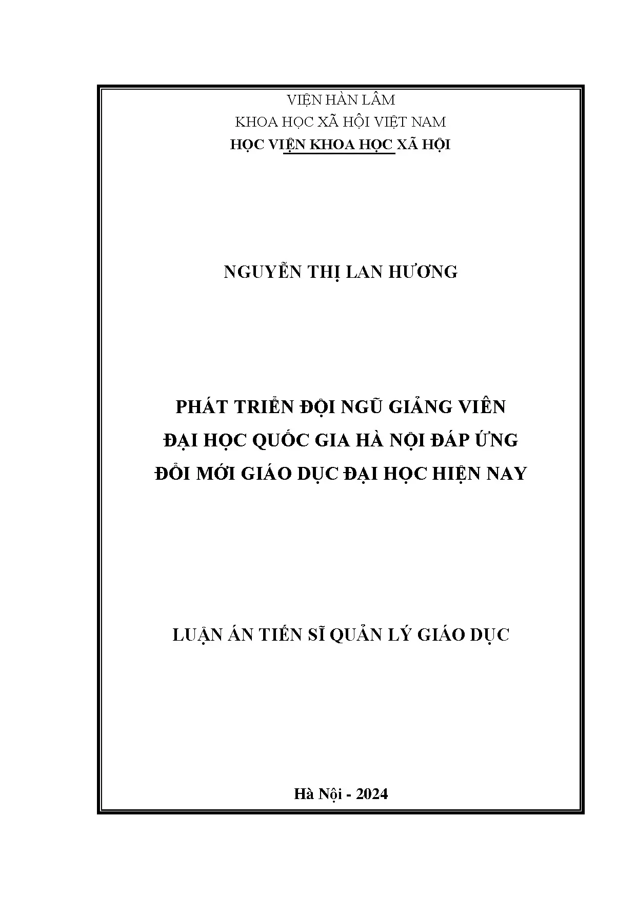Phát triển giảng viên ĐHQGHN đáp ứng đổi mới giáo dục đại học