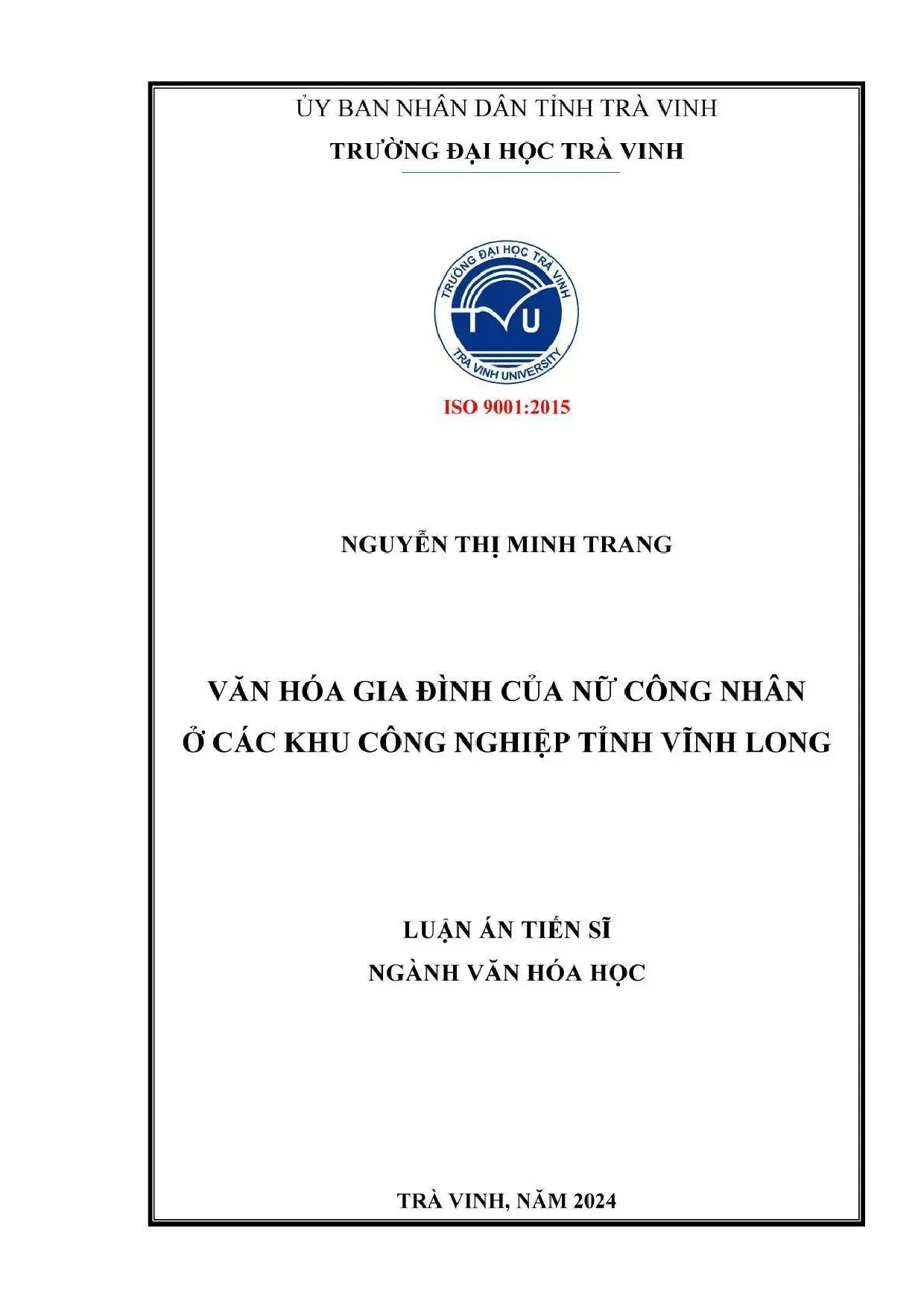 Văn hóa gia đình của nữ công nhân ở các khu công nghiệp tỉnh