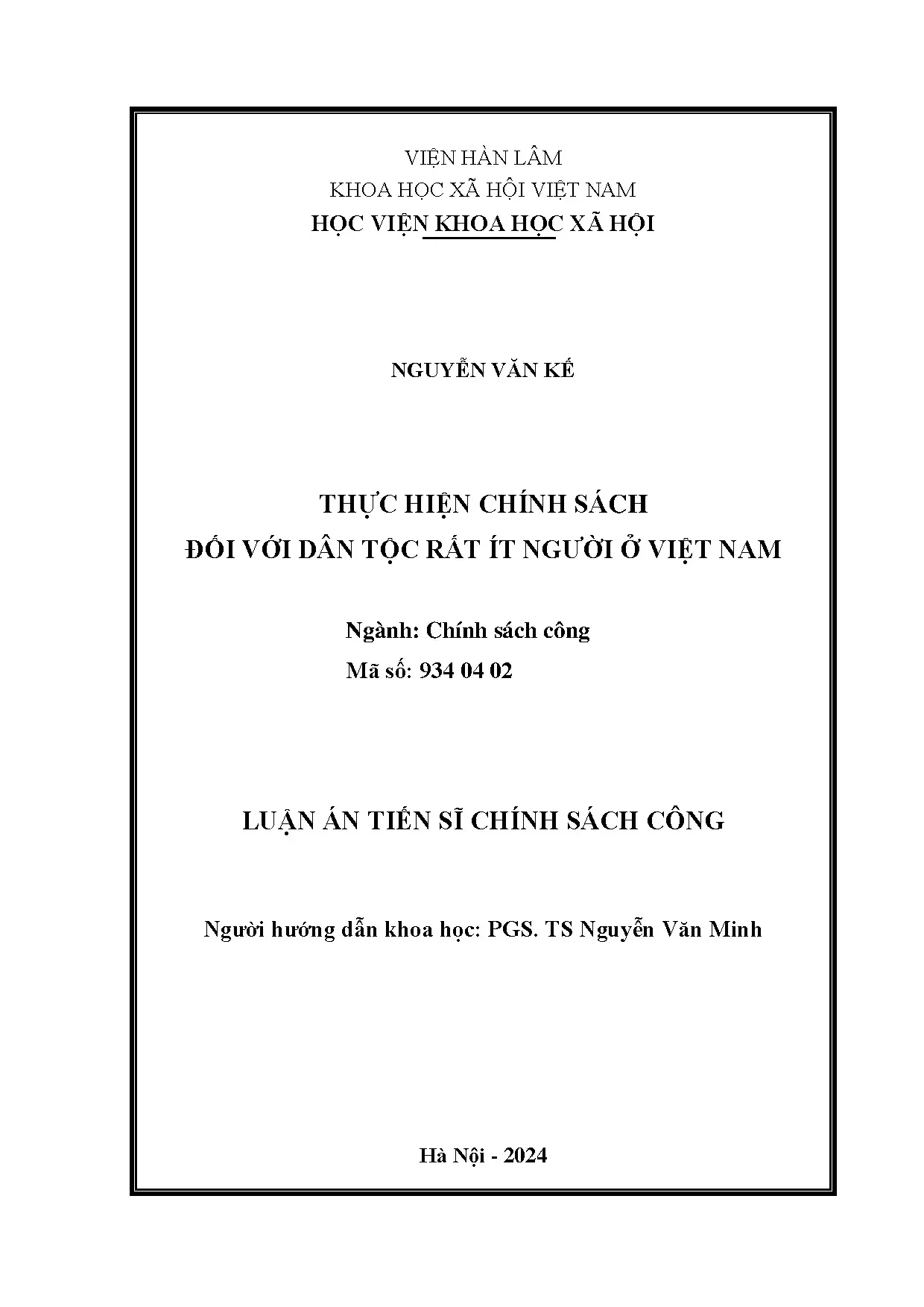 Thực hiện chính sách đối với dân tộc rất ít người ở Việt Nam