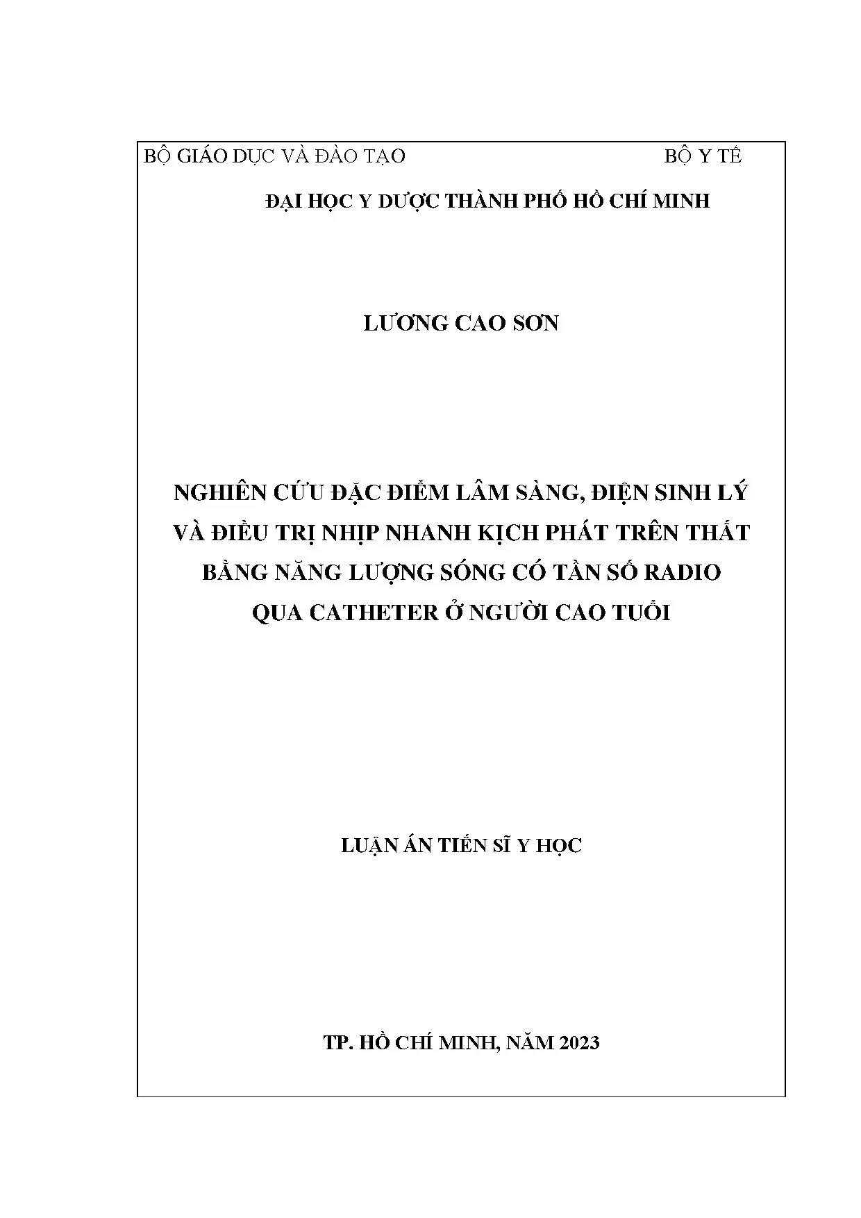 NNKPTT: Lâm sàng, điện sinh lý & điều trị RFA ở NCT