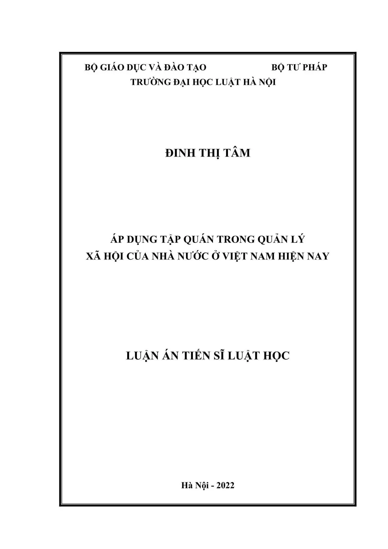 Áp dụng tập quán trong quản lý xã hội của Nhà nước tại Việt Nam