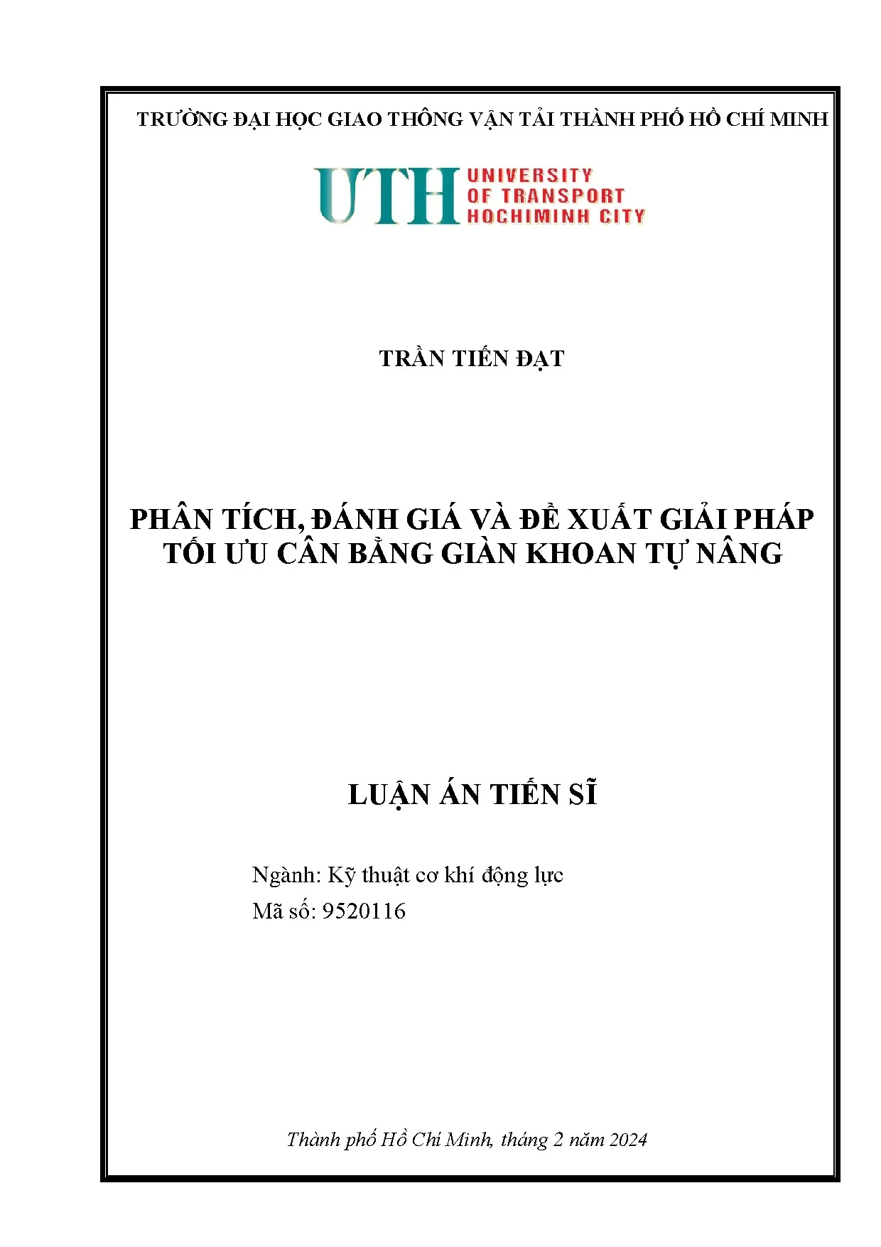 Phân tích, đánh giá, giải pháp tối ưu cân bằng giàn khoan tự nâng