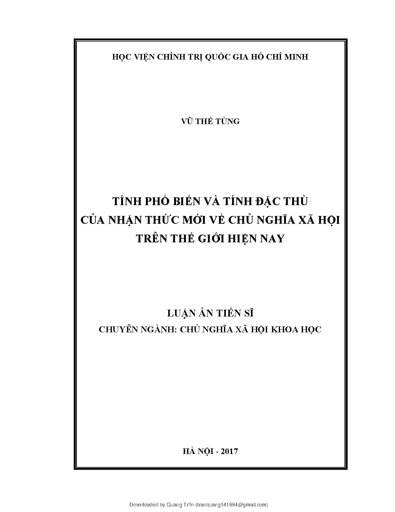Nhận thức mới về CNXH: Tính phổ biến và đặc thù toàn cầu