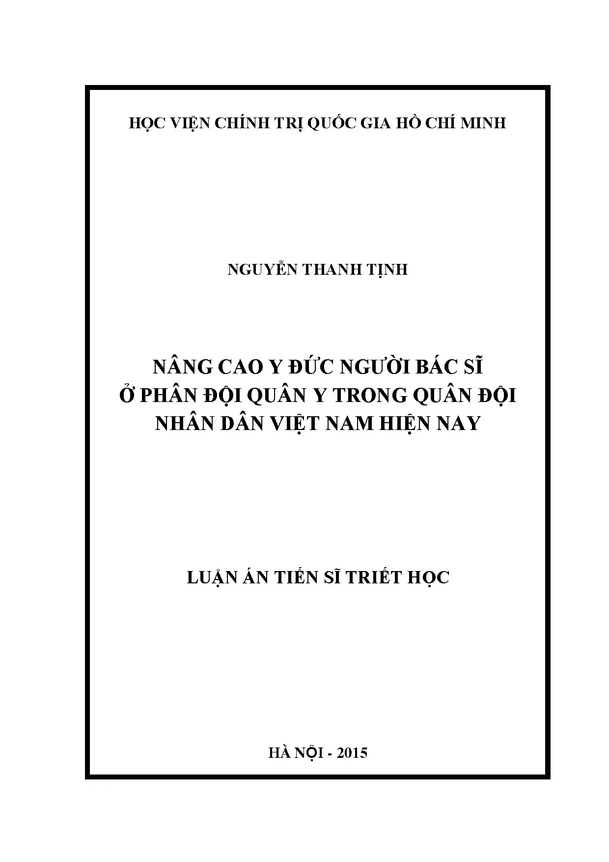 Nâng cao y đức bác sĩ phân đội quân y QĐND Việt Nam