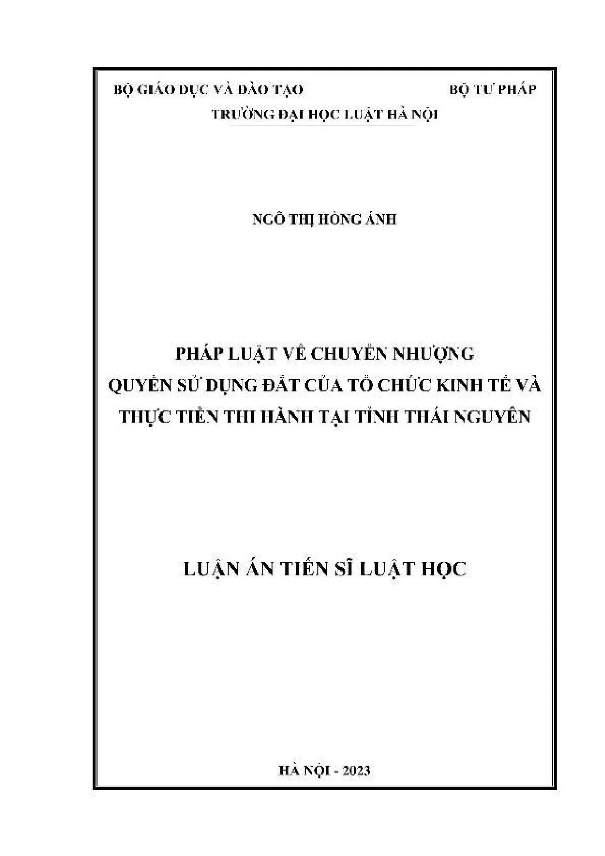 Pháp luật chuyển nhượng đất tổ chức kinh tế tại Thái Nguyên