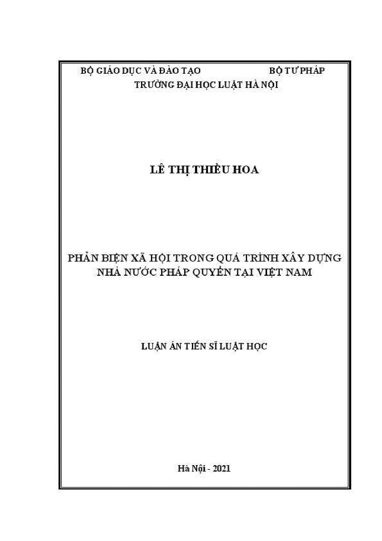 Vai trò phản biện xã hội trong xây dựng nhà nước pháp quyền Việt Nam