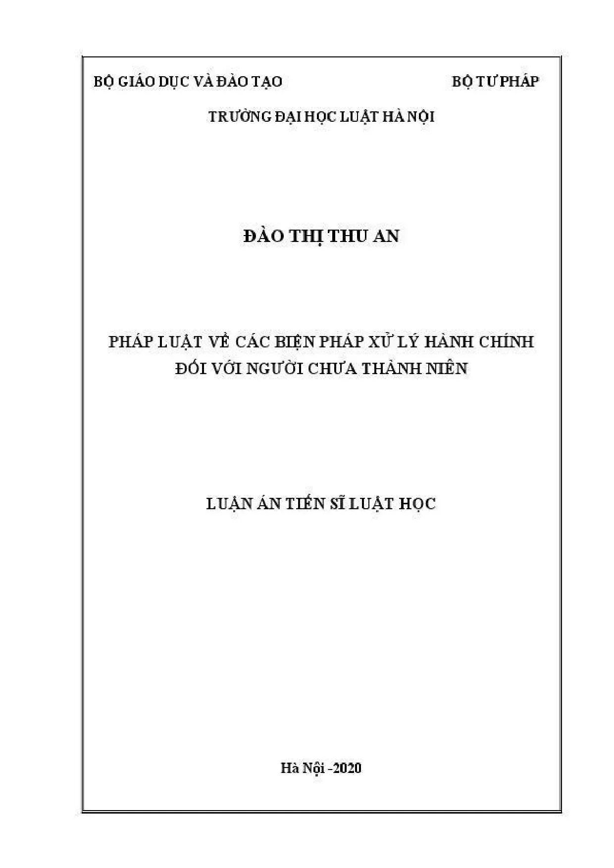 Pháp luật biện pháp xử lý hành chính người chưa thành niên