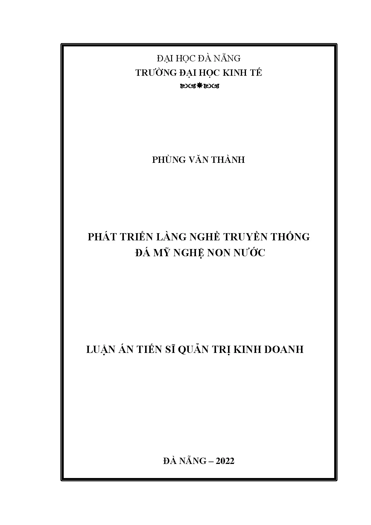 Phát triển làng nghề đá mỹ nghệ Non Nước theo cụm ngành