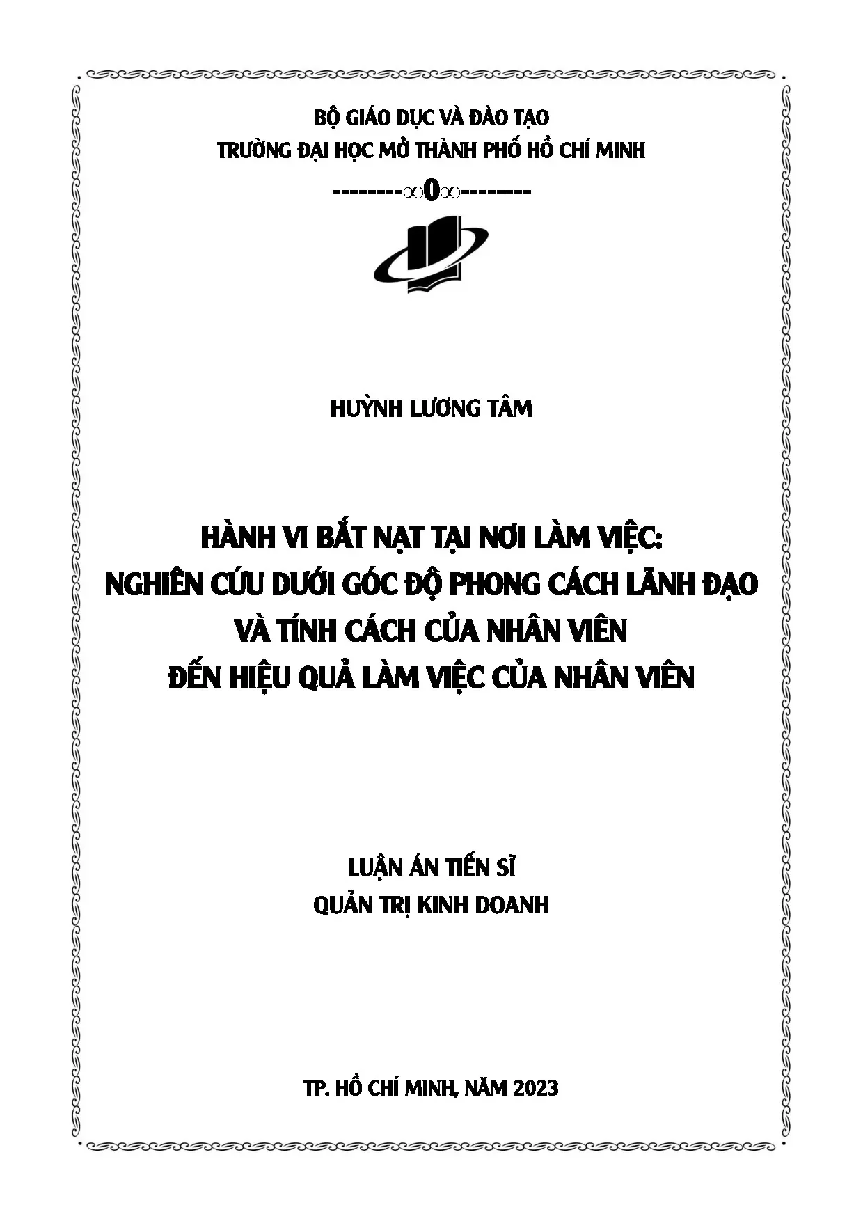 Hành vi bắt nạt tại nơi làm việc và phong cách lãnh đạo