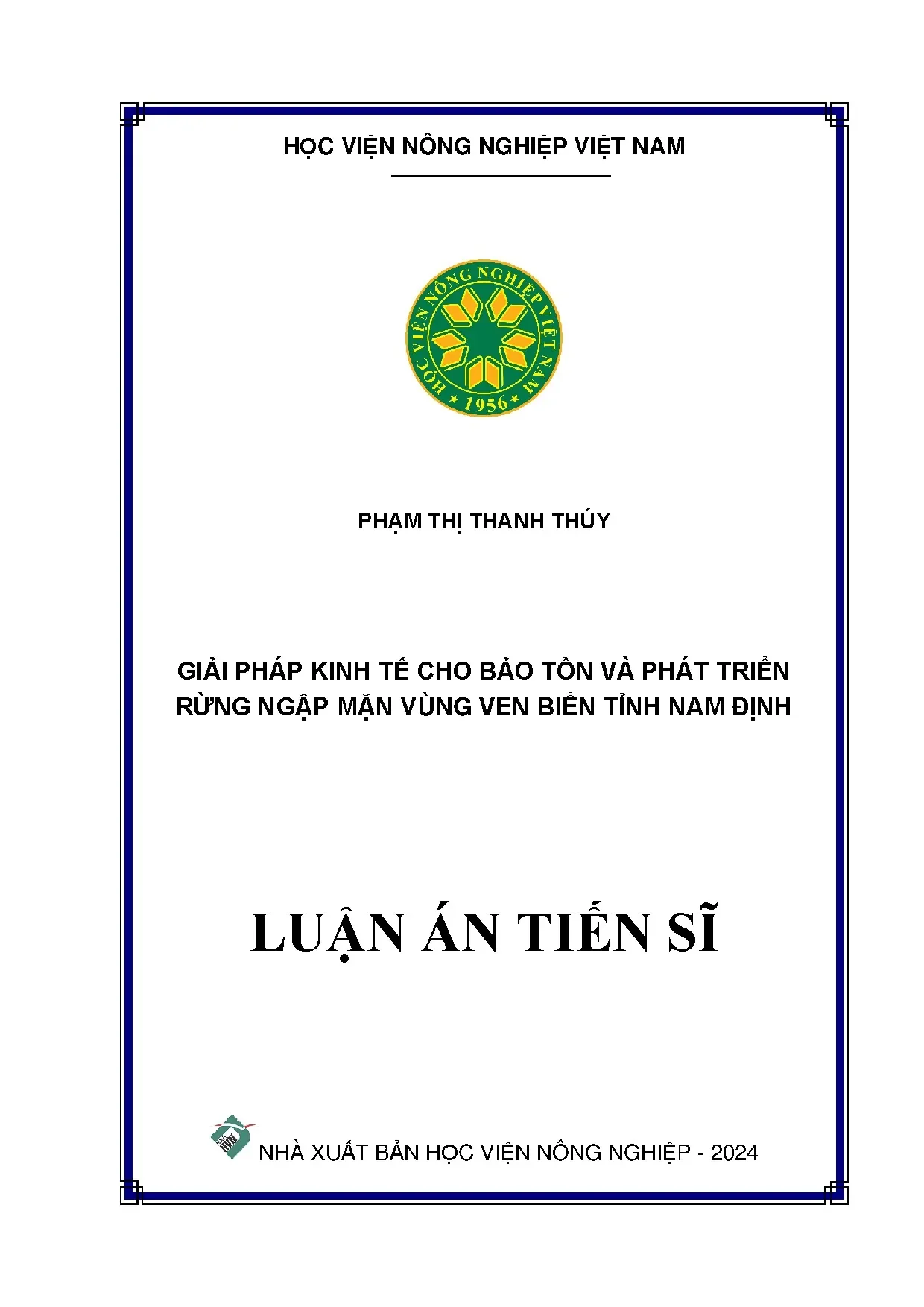 Giải pháp kinh tế bảo tồn và phát triển rừng ngập mặn Nam Định