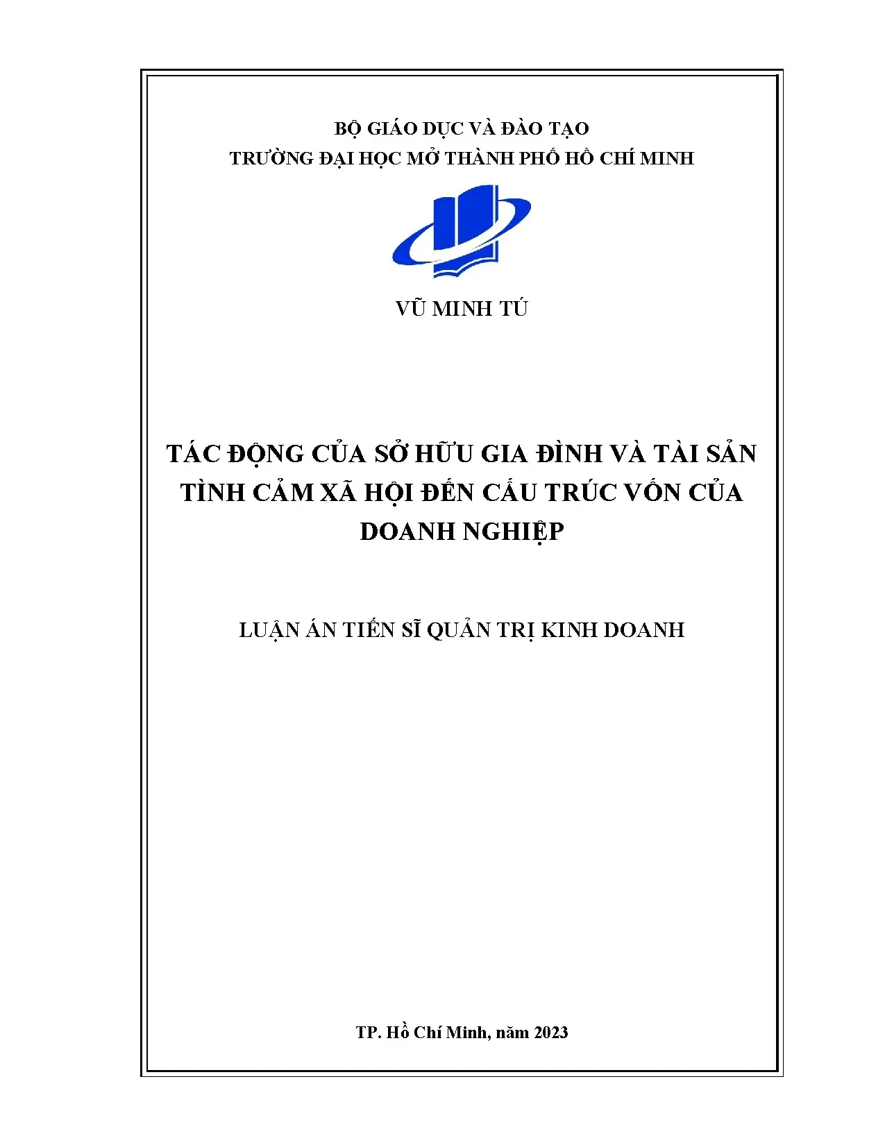 Tác động của sở hữu gia đình và tài sản tình cảm đến cấu trúc vốn