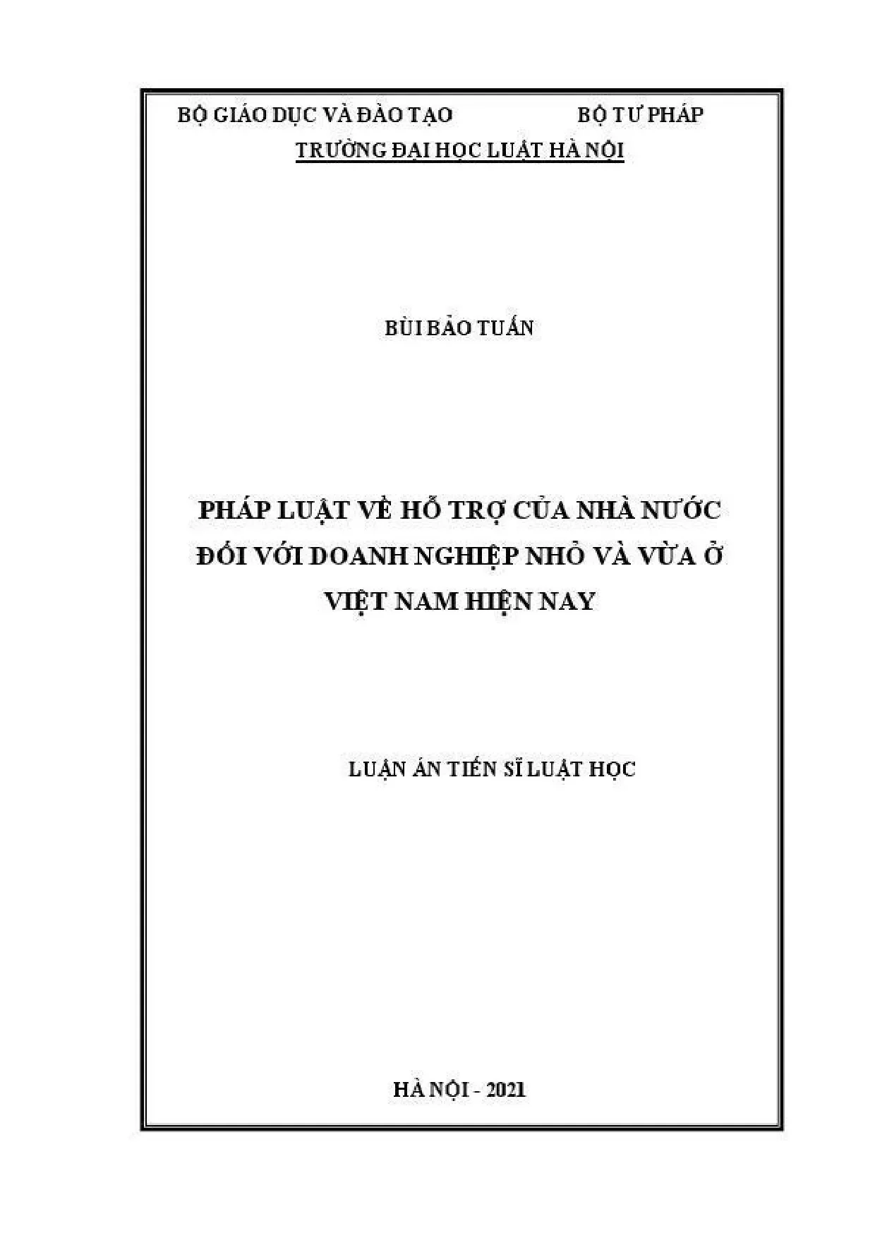 Pháp luật về hỗ trợ của nhà nước đối với DNNVV tại Việt Nam