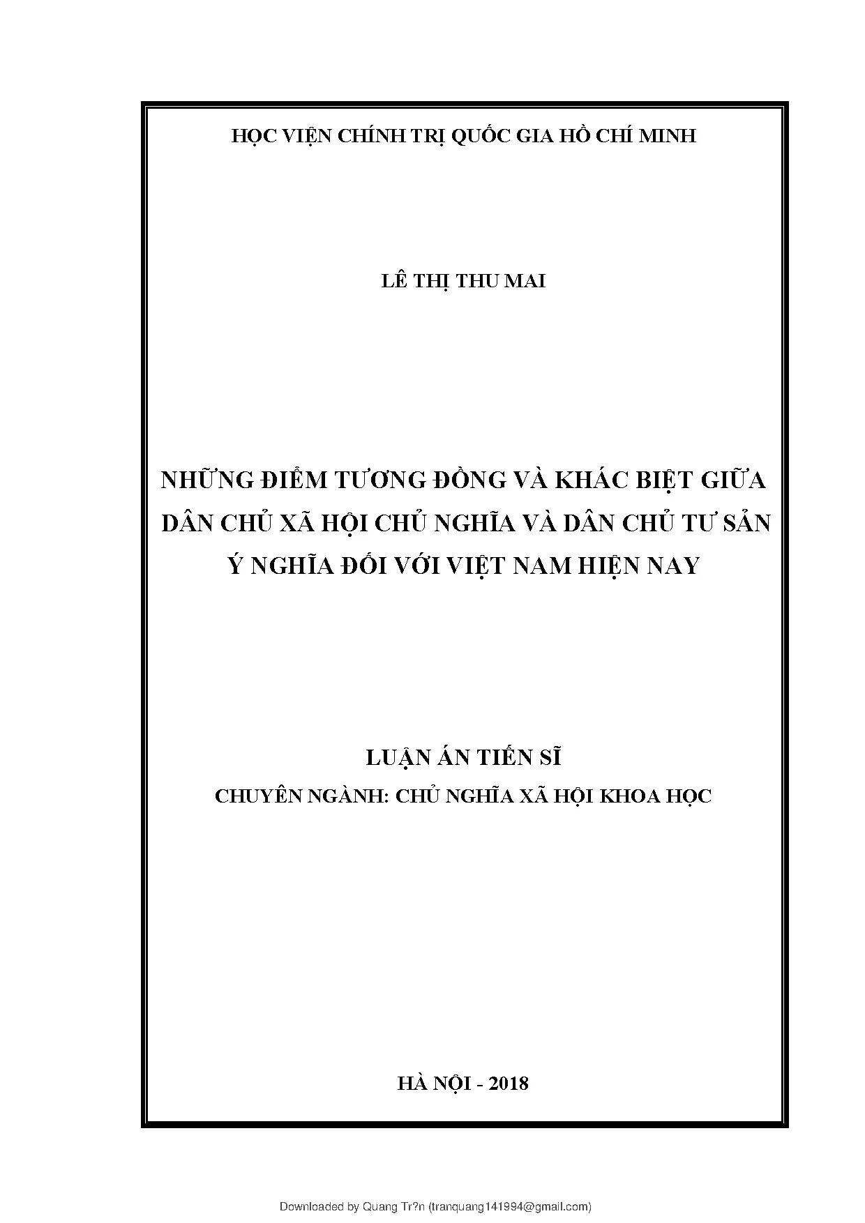 Dân chủ XHCN và tư sản: Tương đồng, khác biệt và ý nghĩa VN