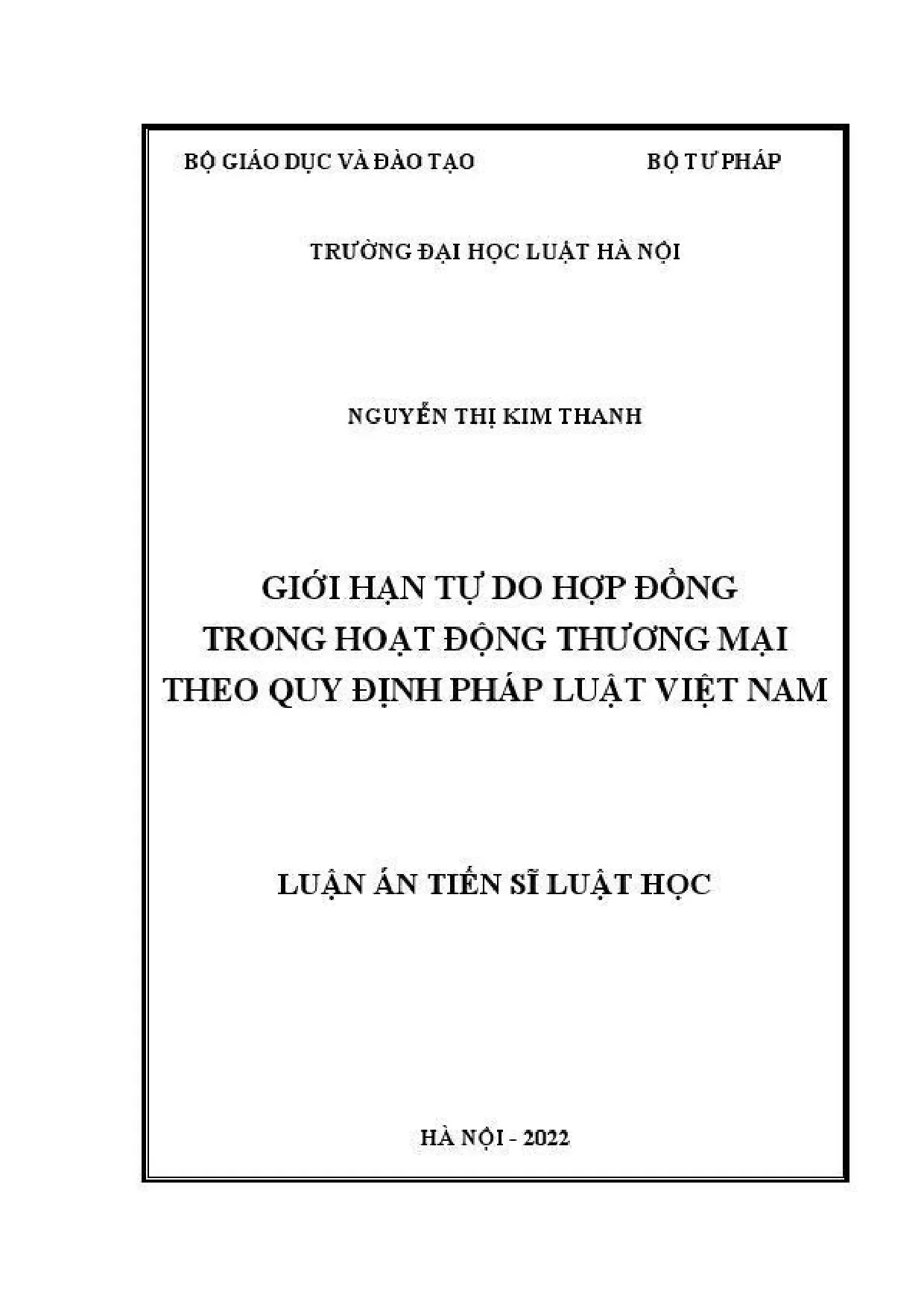 Giới hạn tự do hợp đồng thương mại theo pháp luật Việt Nam