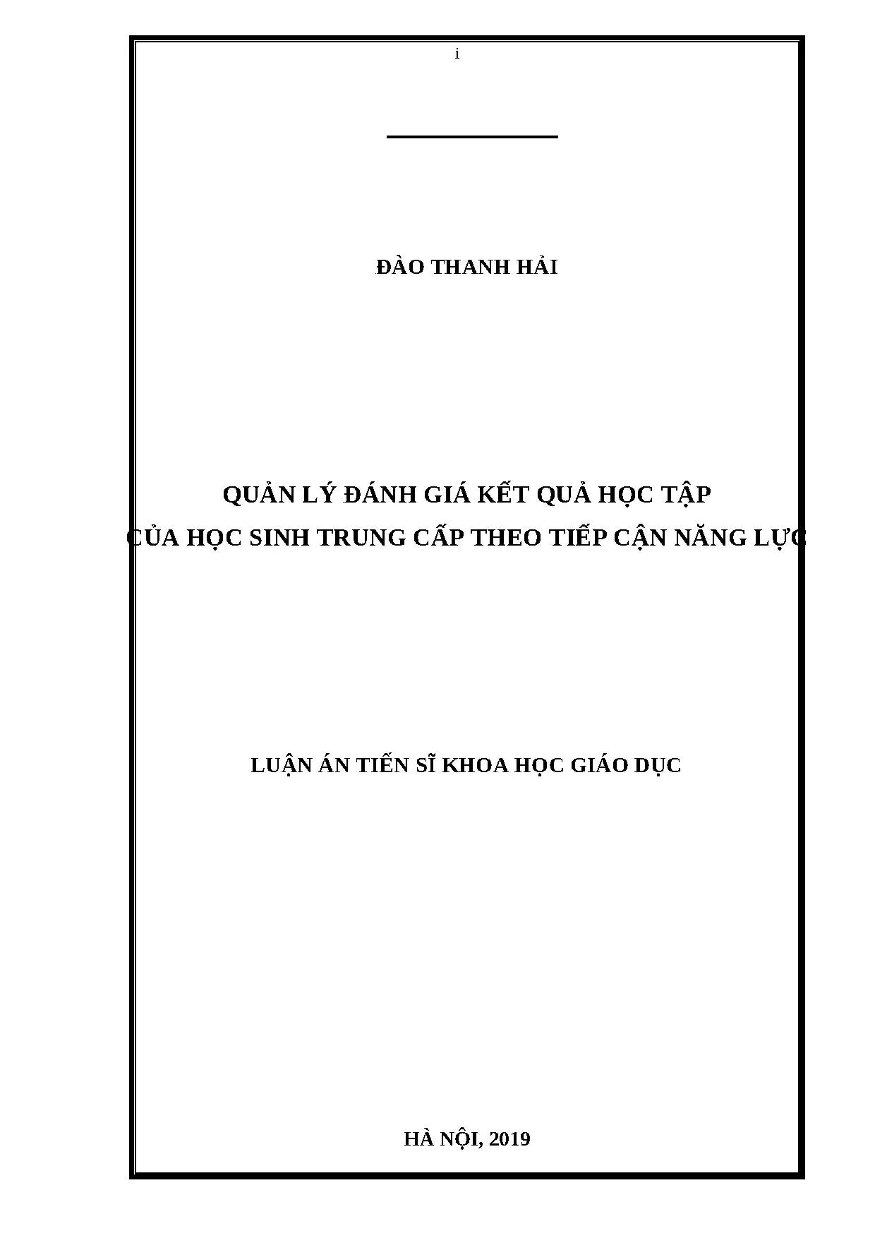 Quản lý đánh giá KQHT HS trung cấp theo tiếp cận năng lực