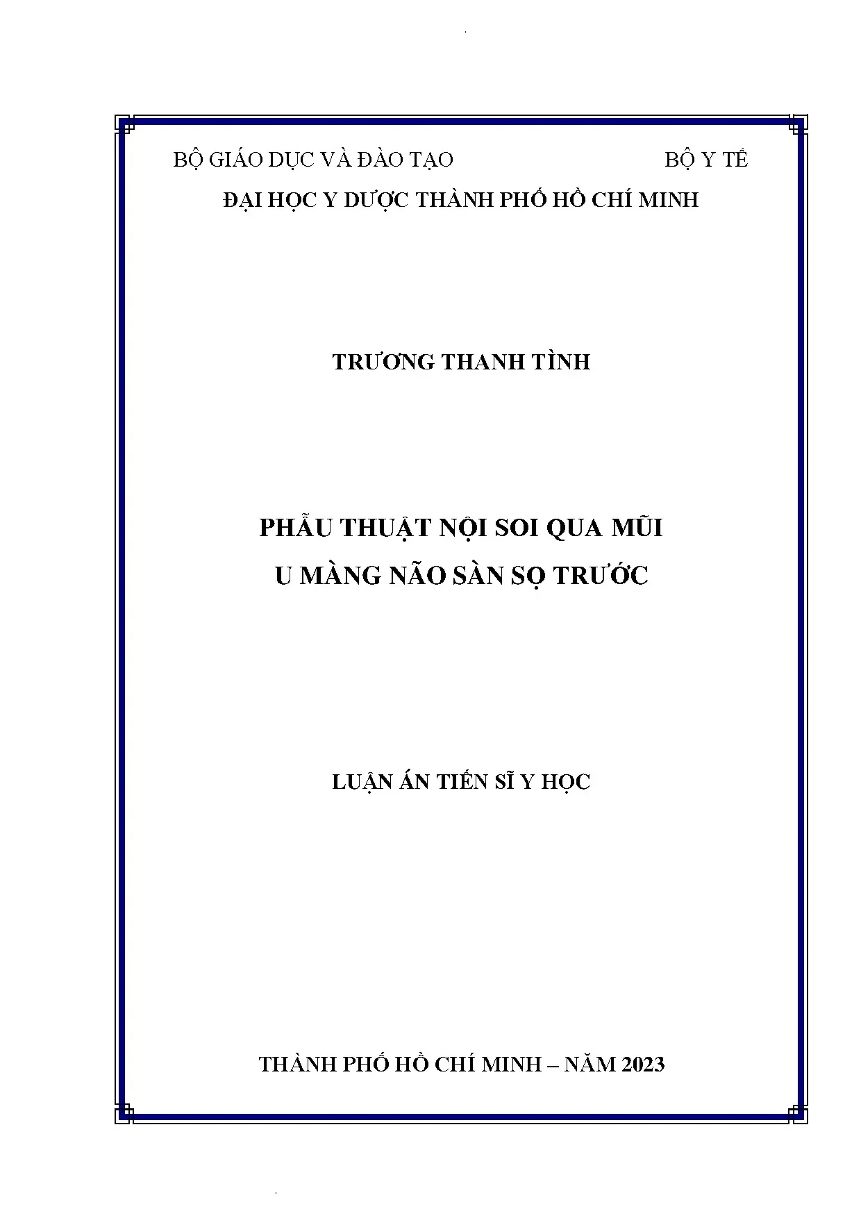 Phẫu thuật nội soi qua mũi u màng não sàn sọ