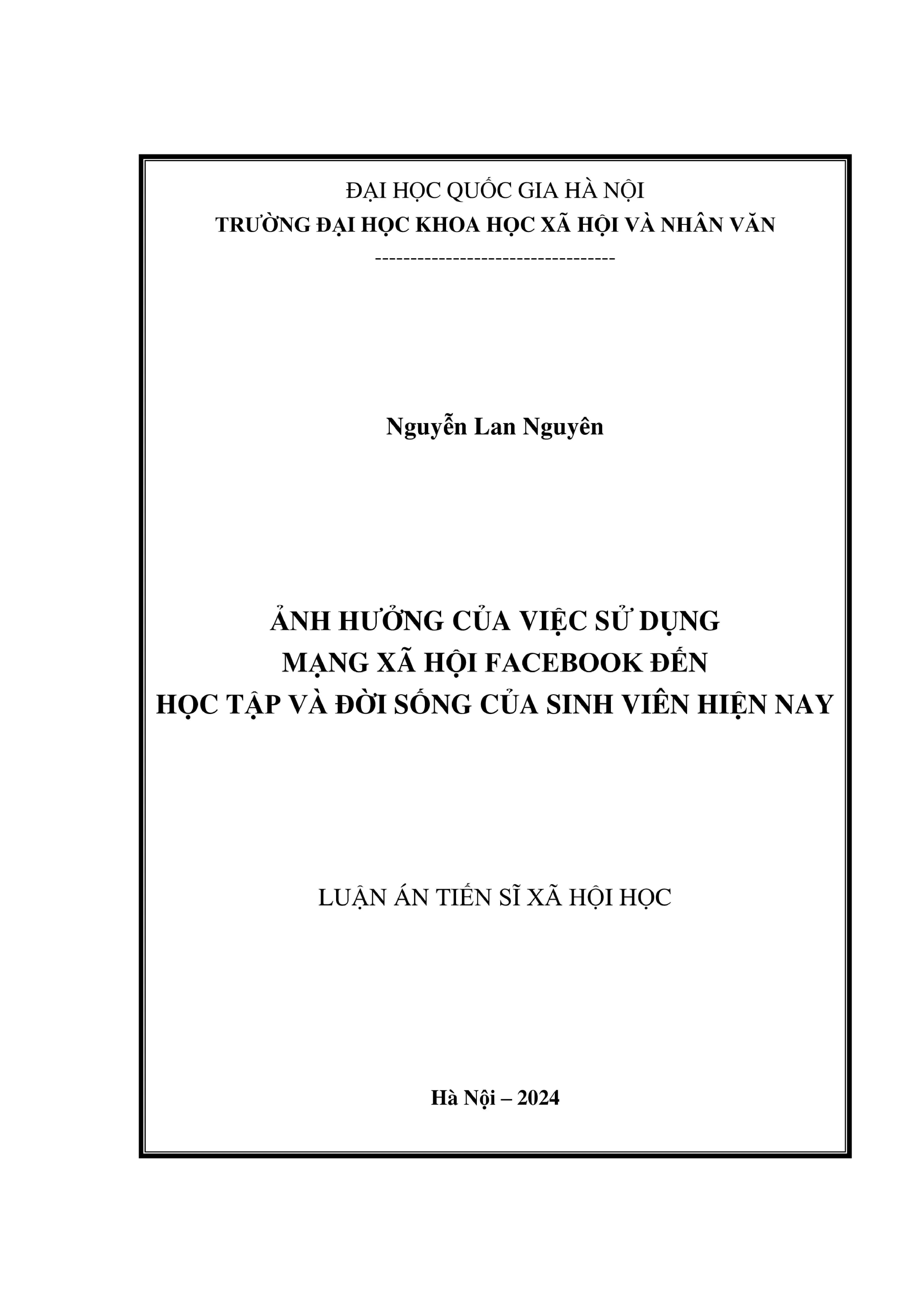 Ảnh hưởng Facebook đến học tập sinh viên hiện nay