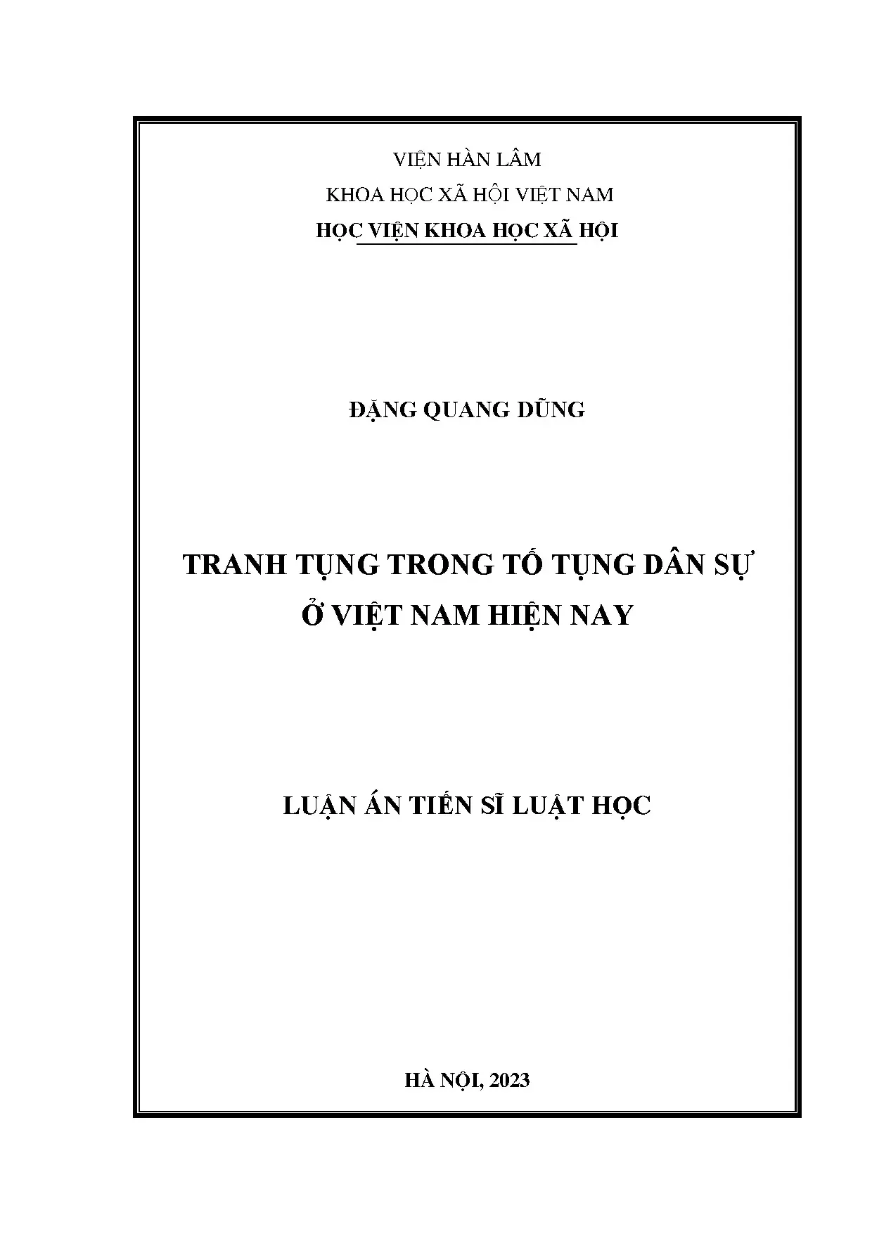 Tranh tụng trong tố tụng dân sự ở Việt Nam hiện nay