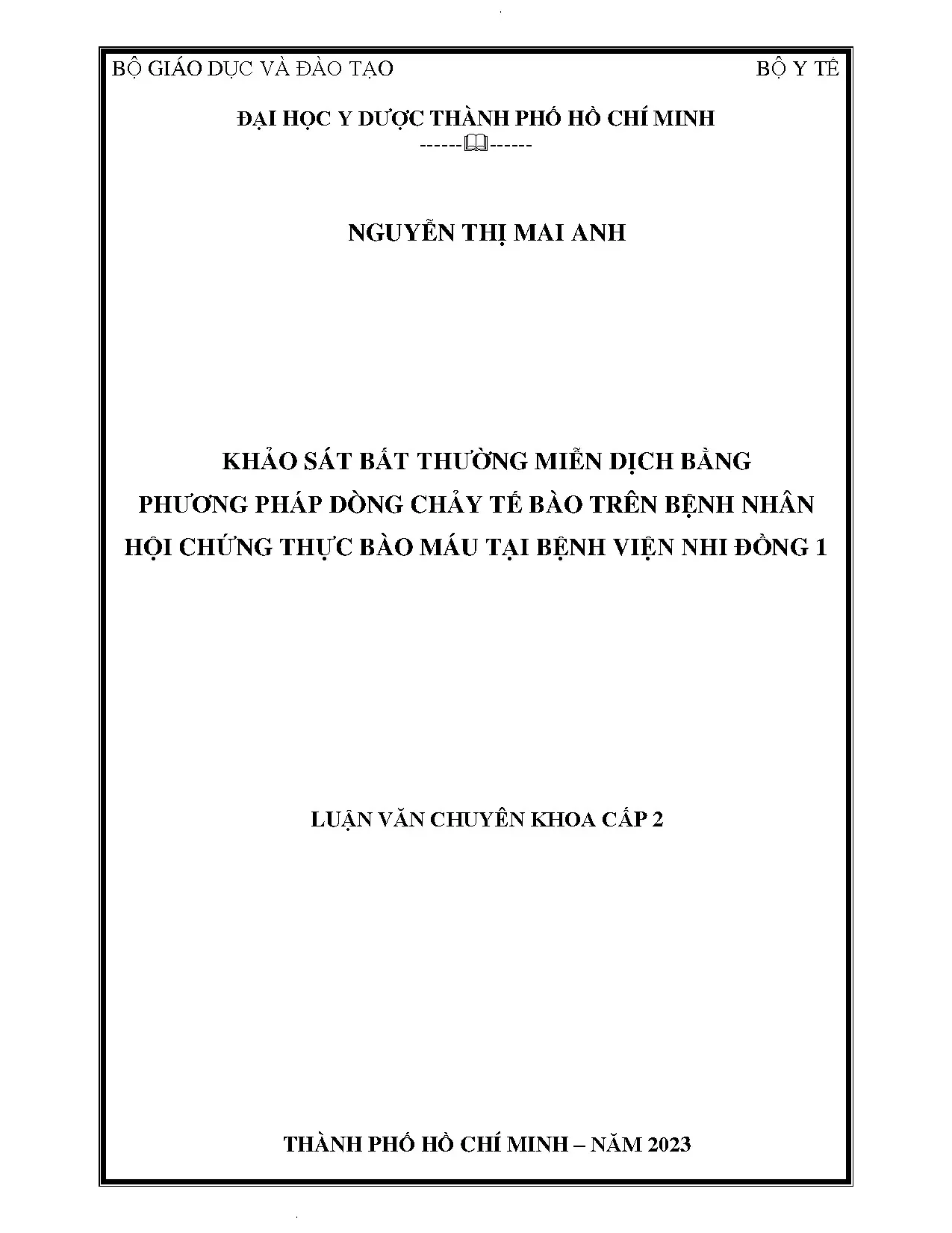 Khảo sát miễn dịch trên bệnh nhân Hội chứng thực bào máu