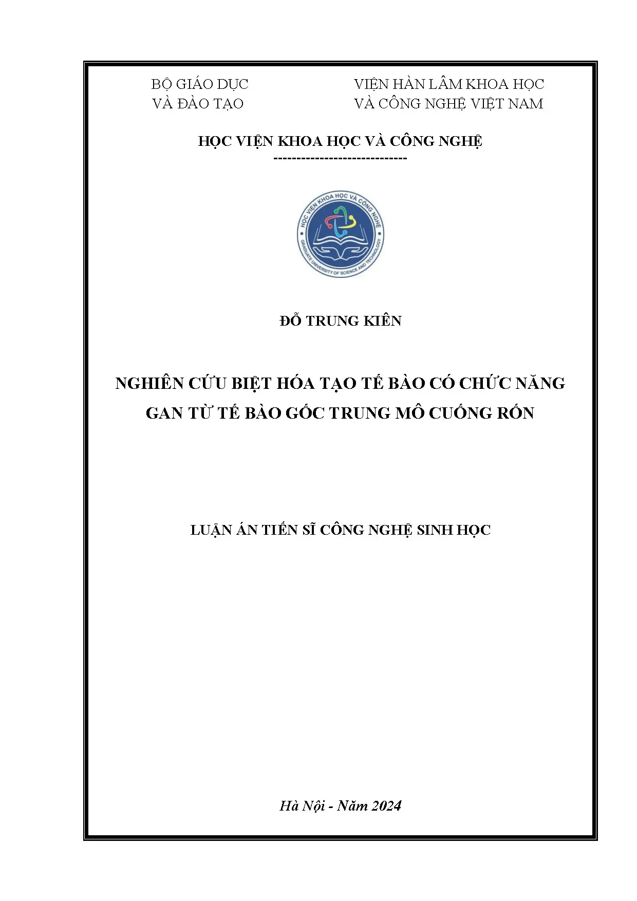 Nghiên cứu tế bào gốc trung mô tạo tế bào gan