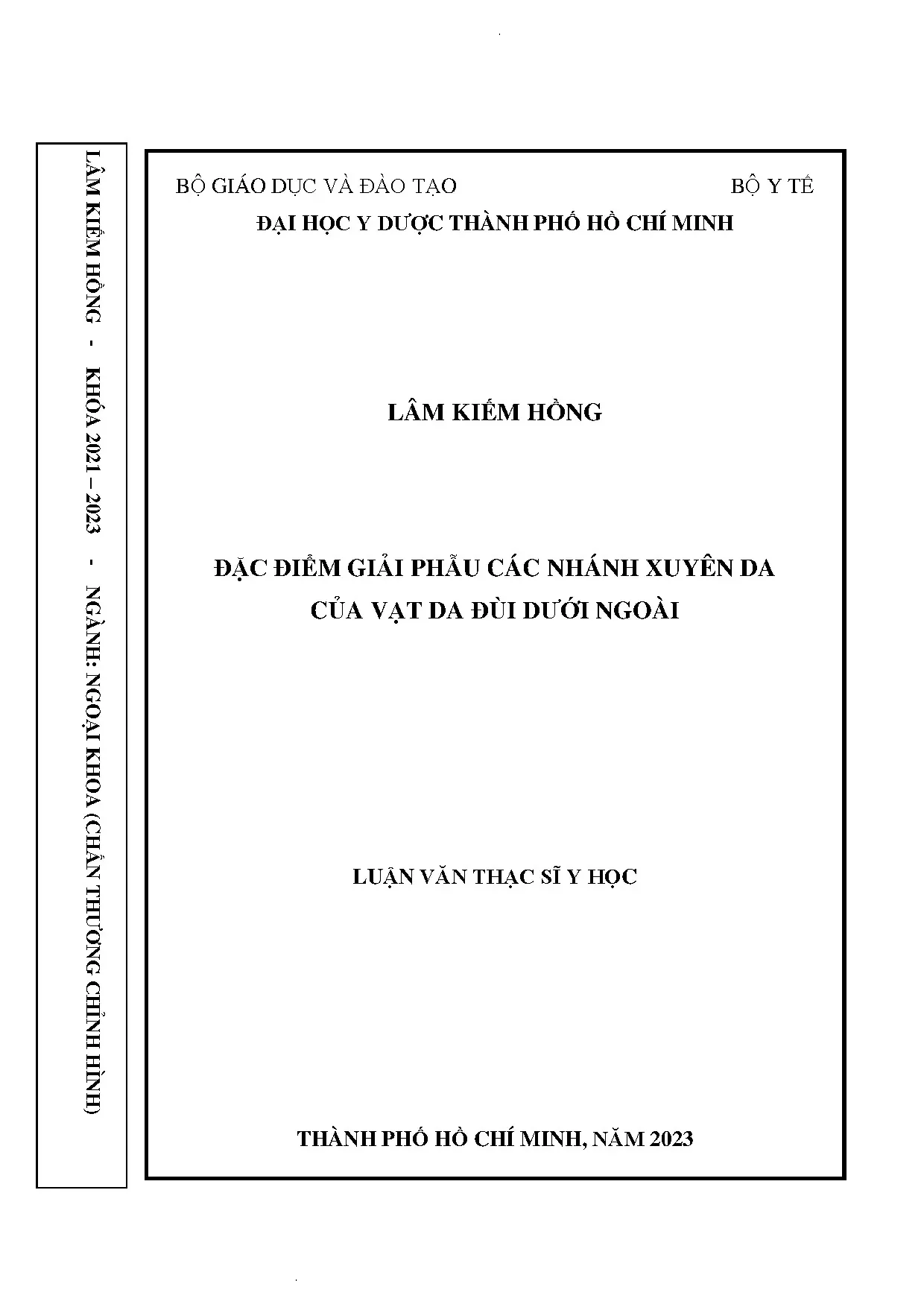 Đặc điểm giải phẫu nhánh xuyên da vạt da đùi ngoài
