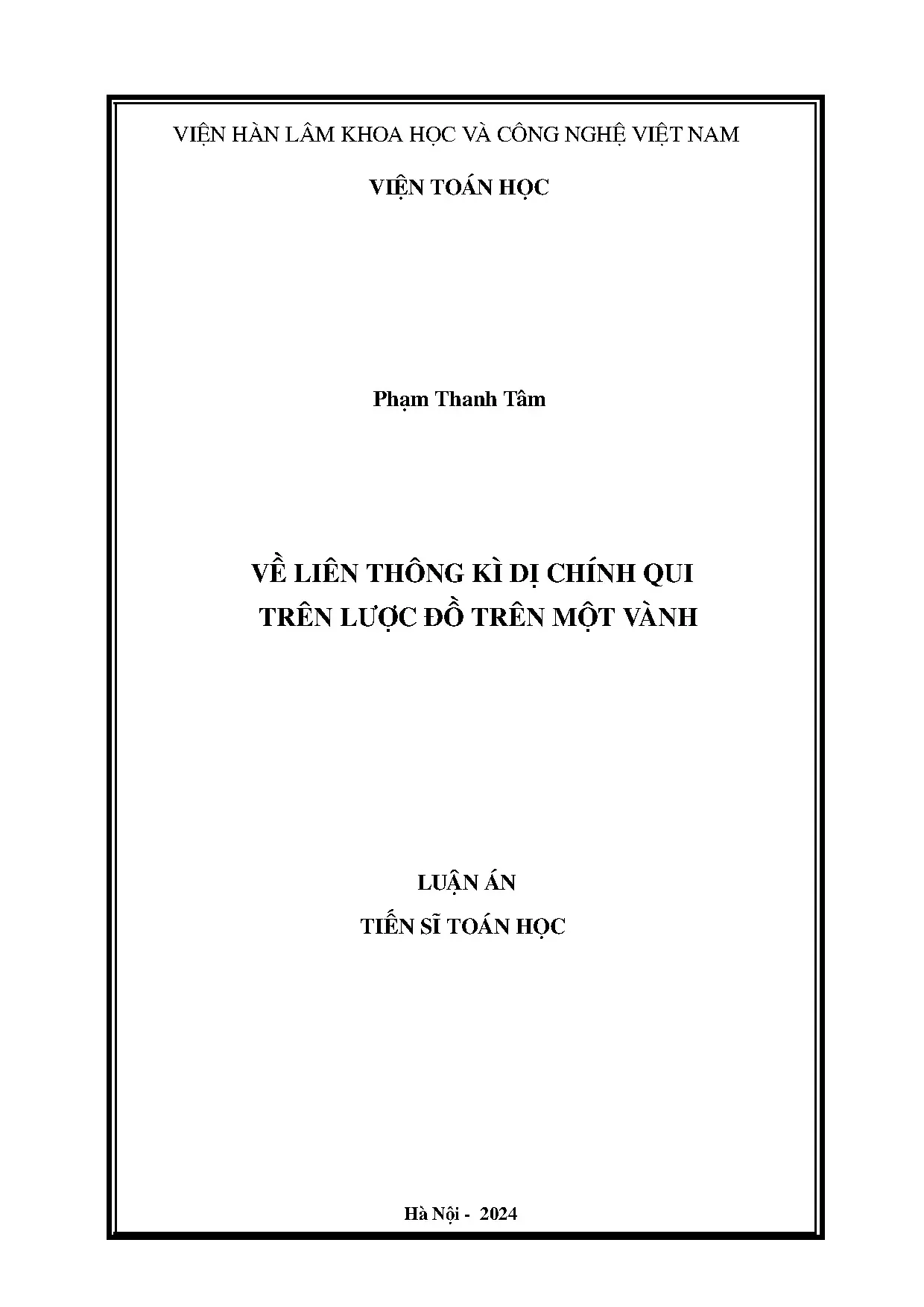 Nghiên cứu liên thông kì dị chính quy trên lược đồ, vành