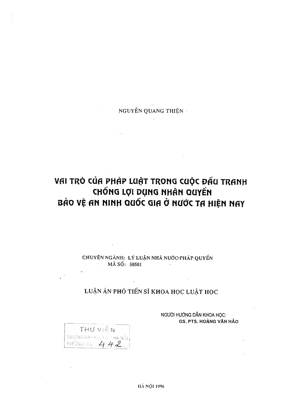 Vai trò của pháp luật trong bảo vệ nhân quyền ở Việt Nam