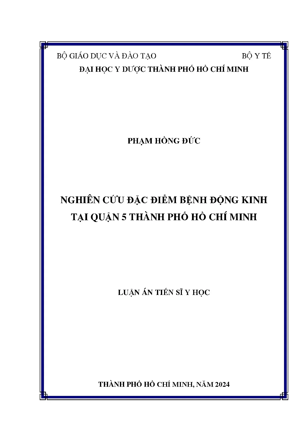 Nghiên cứu bệnh động kinh Quận 5 TP.HCM: Luận án Tiến sĩ