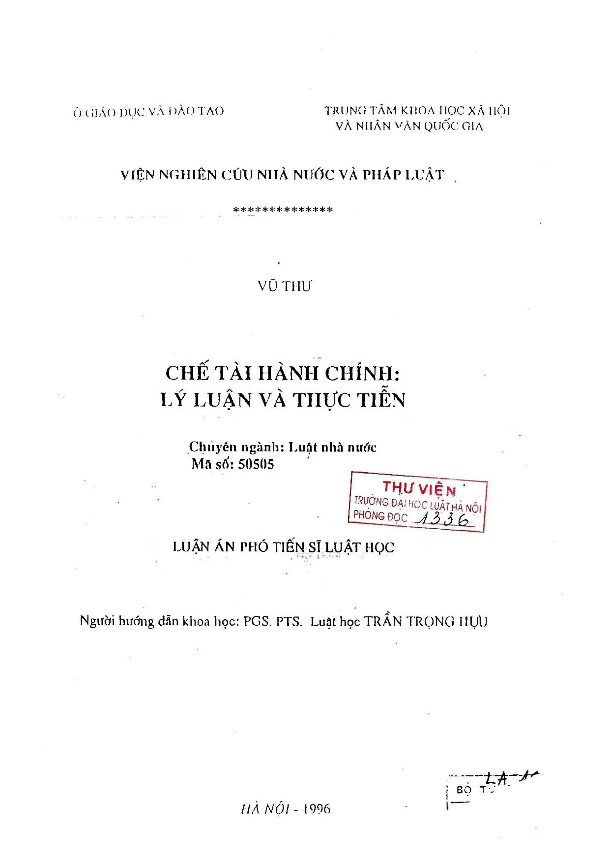 Chế tài hành chính: Lý luận và thực tiễn trong luật học