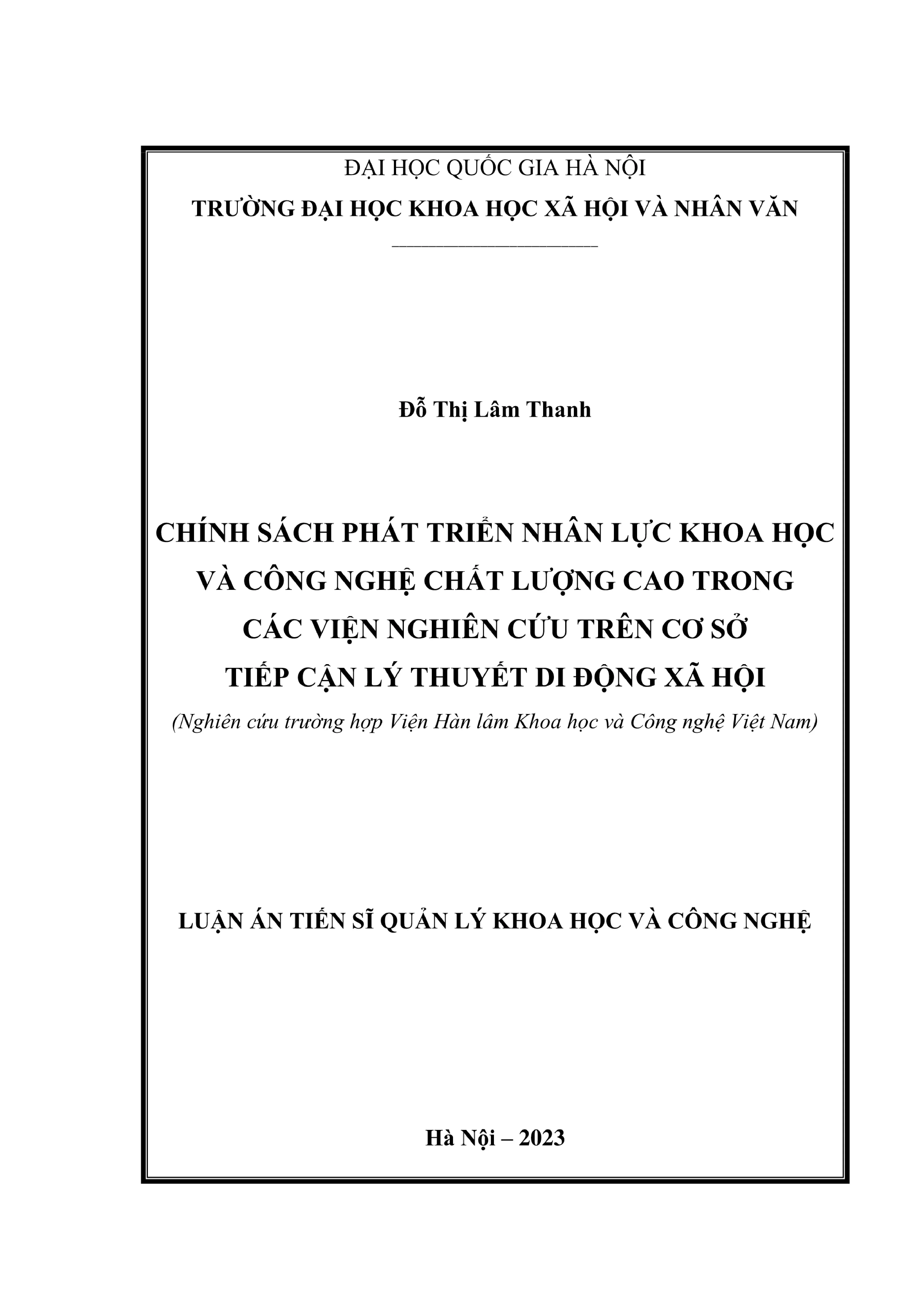 Chính sách phát triển nhân lực KH&CN chất lượng cao: Di động xã hội