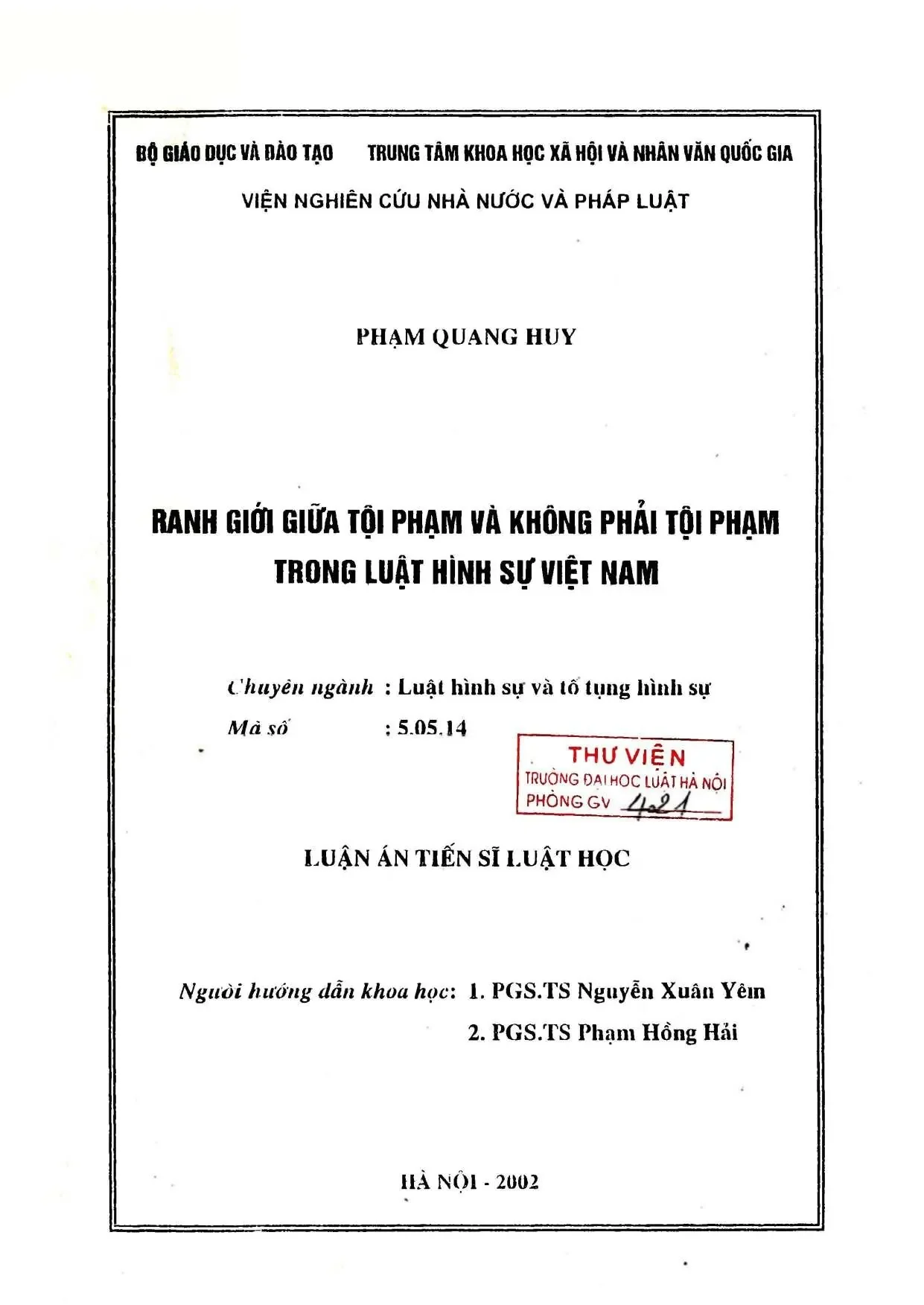 Ranh giới tội phạm và không phải tội phạm trong luật hình sự