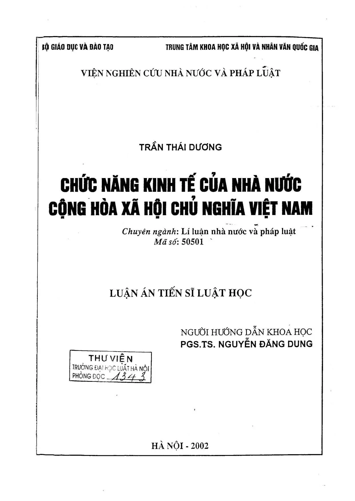 Chức năng kinh tế của Nhà nước Việt Nam