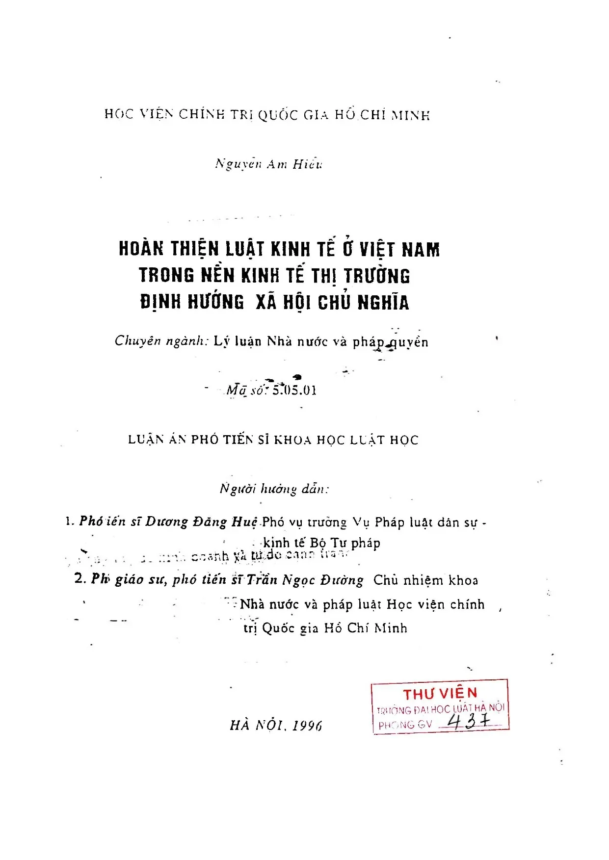 Hoàn thiện luật kinh tế Việt Nam trong nền kinh tế thị trường
