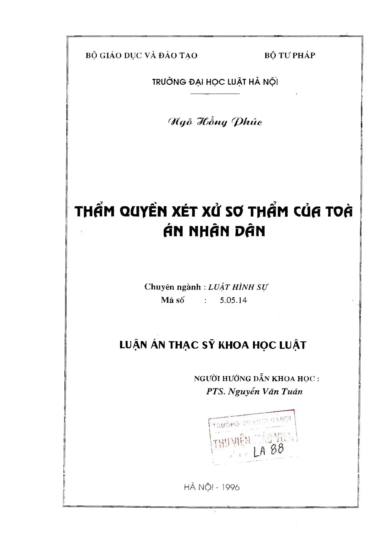 Thẩm quyền xét xử sơ thẩm Tòa án nhân dân trong luật hình sự