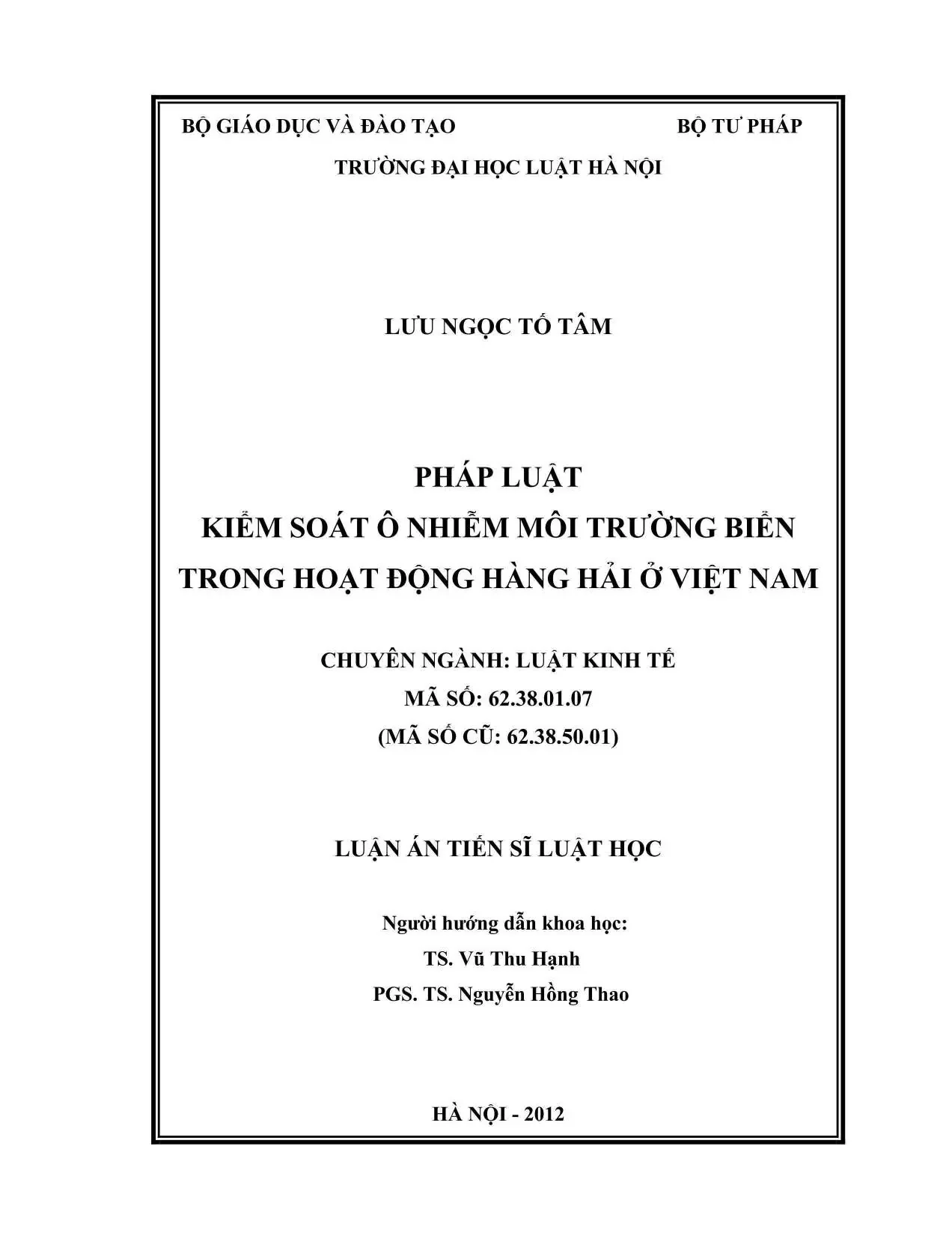 Kiểm soát ô nhiễm môi trường biển trong hàng hải Việt Nam