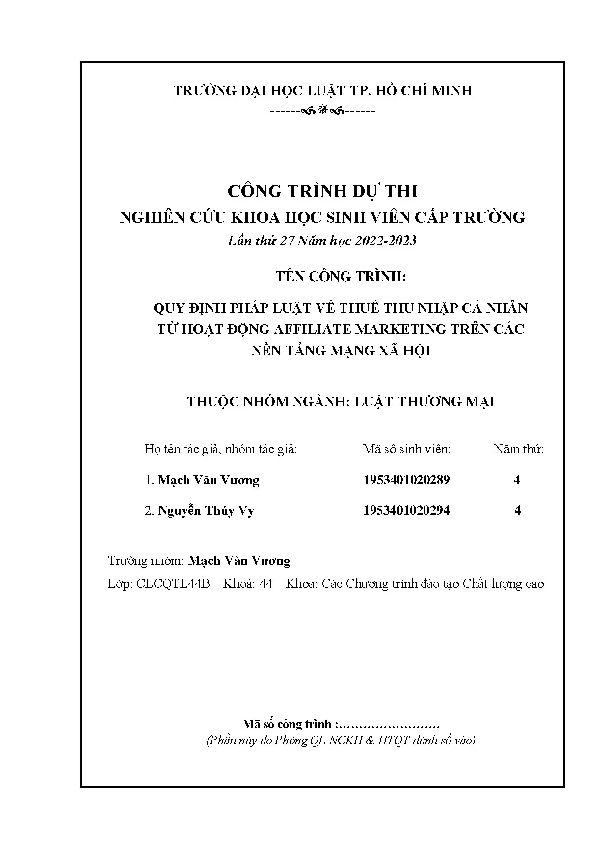 Thuế thu nhập cá nhân từ affiliate marketing