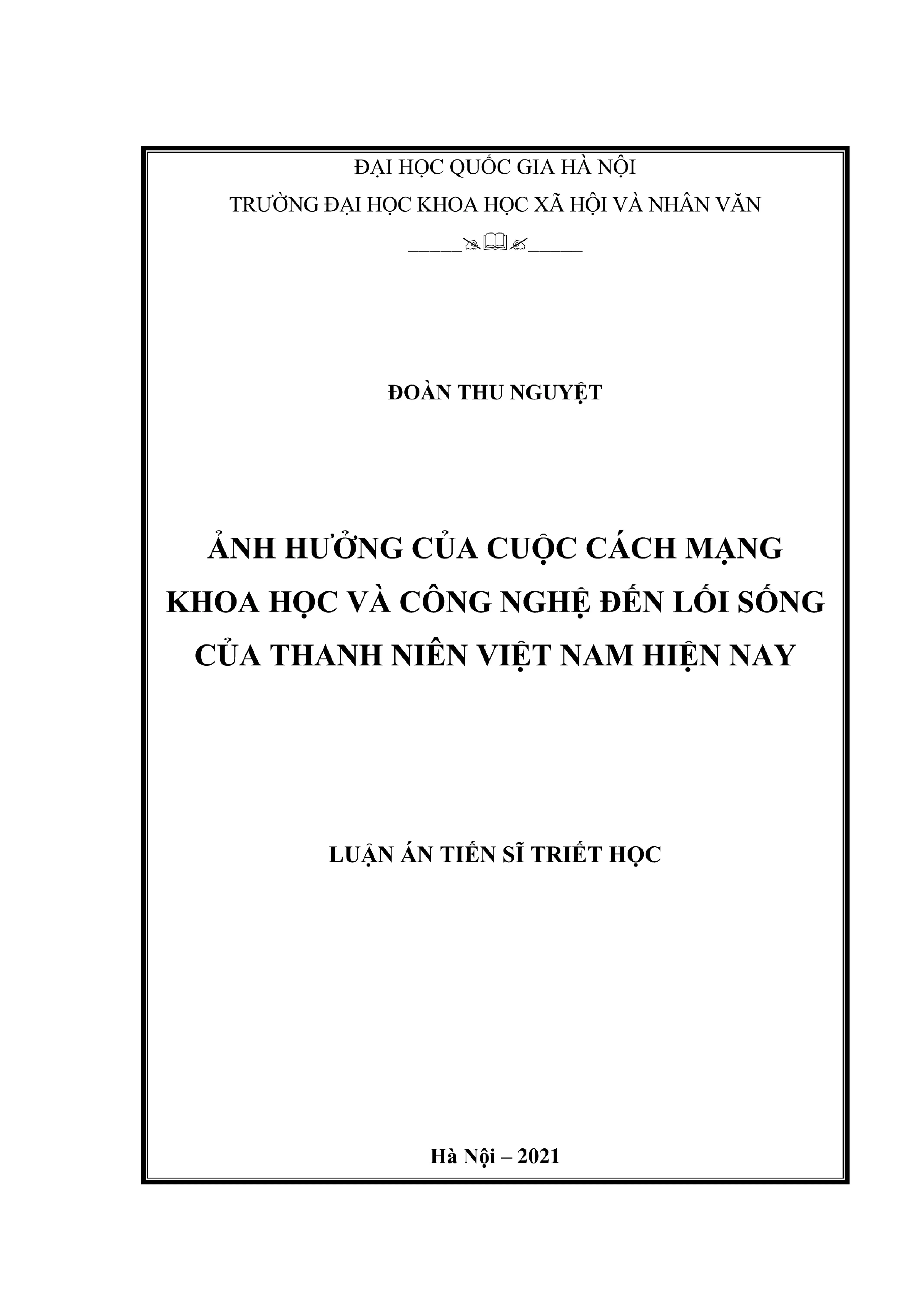 Ảnh hưởng của cách mạng khoa học đến lối sống thanh niên